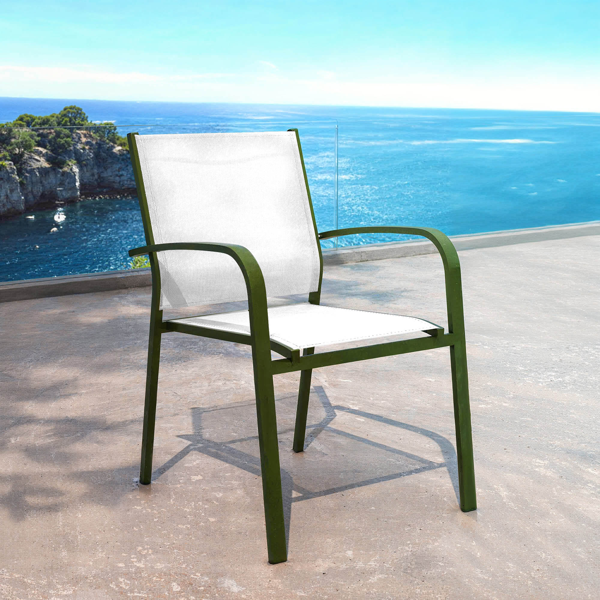 Fauteuil de jardin alu empilable Murano