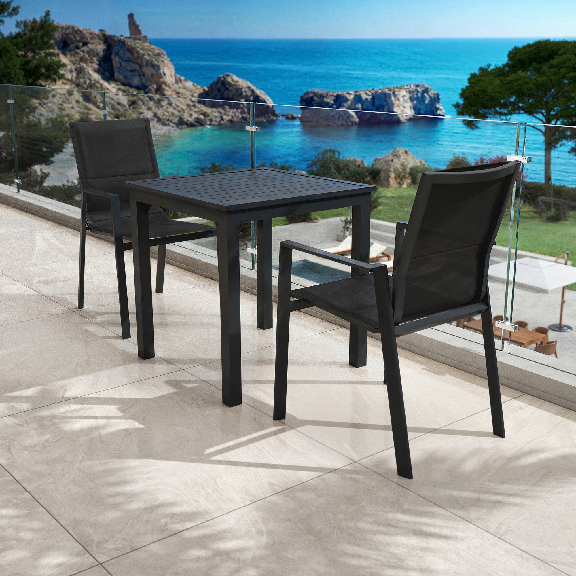 Table de jardin 4 places Aluminium Murano (70 x 70 cm)