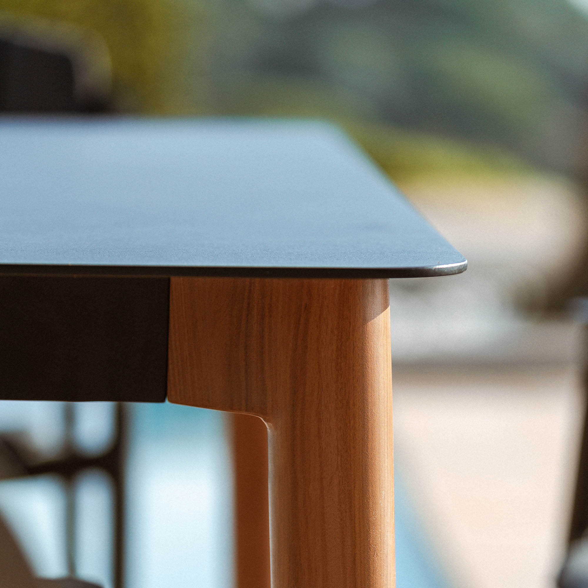 Square garden table 4 seats Monte Carlo in aluminum 76X76 cm
