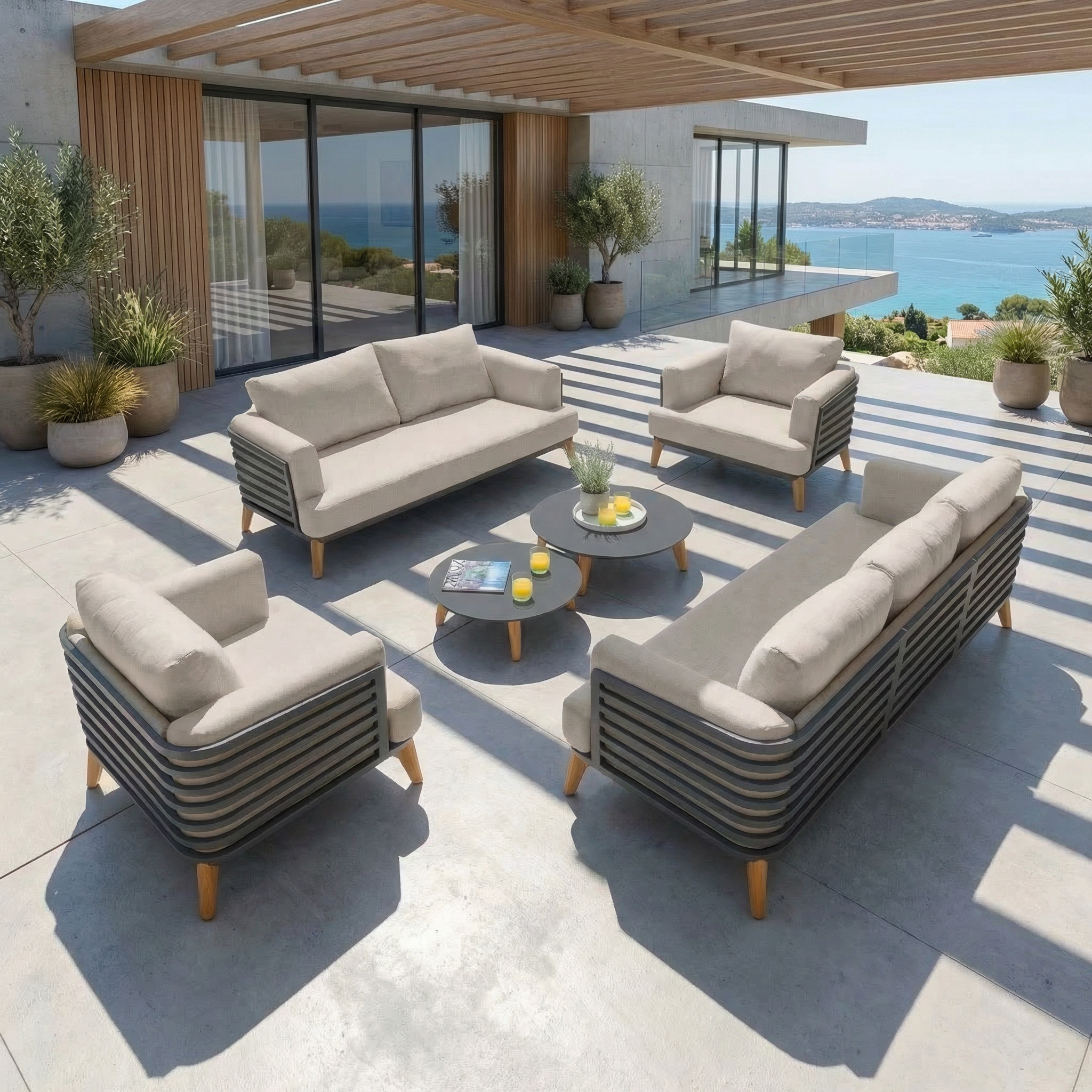 Lounge-set Monte Carlo - 7 Plätze