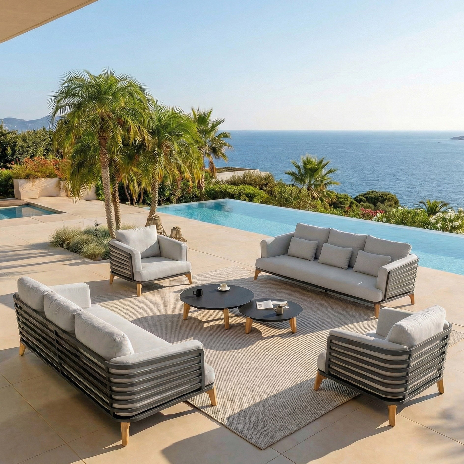 Salon de jardin Monte Carlo - 8 places