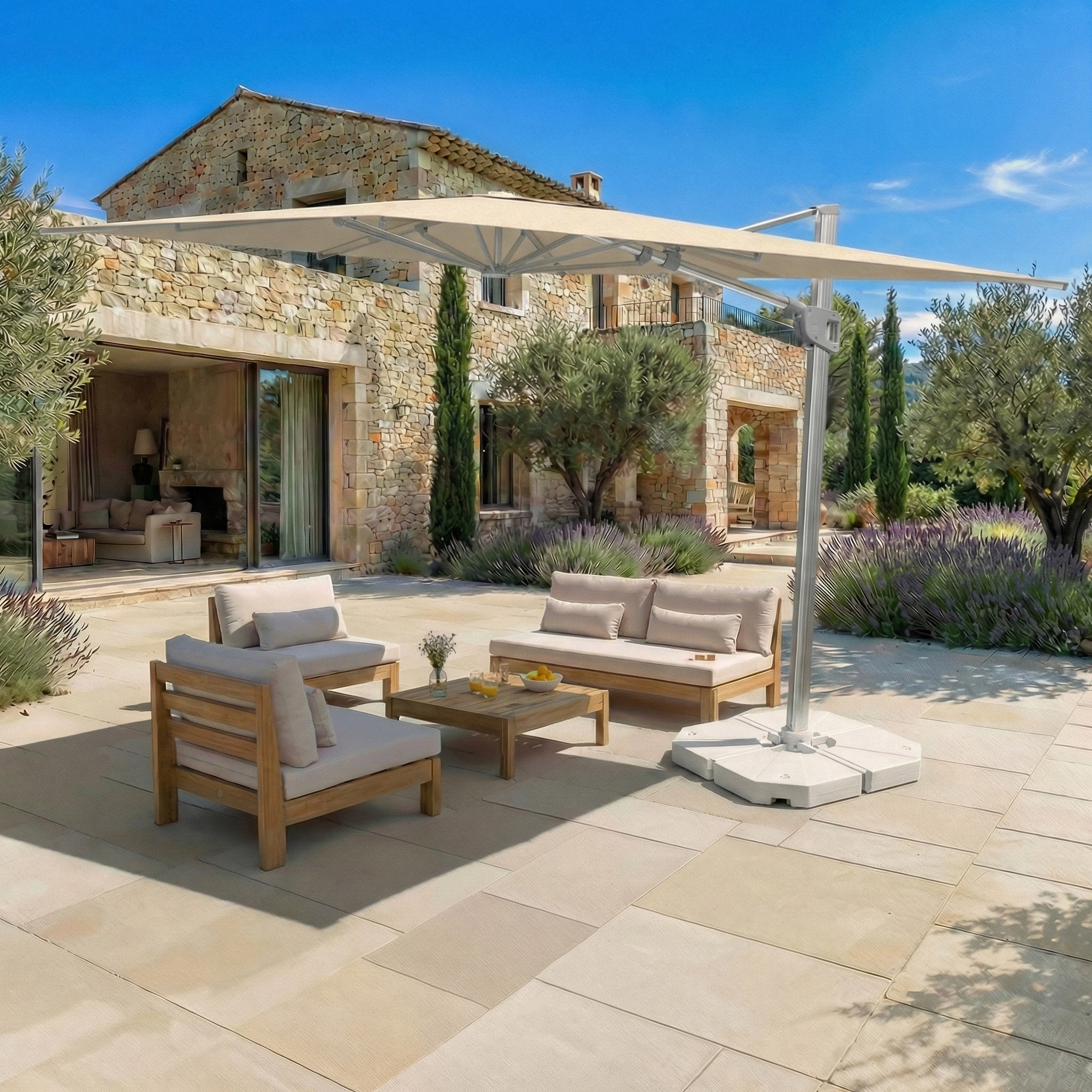 Elyra professional offset parasol (3×4 m)