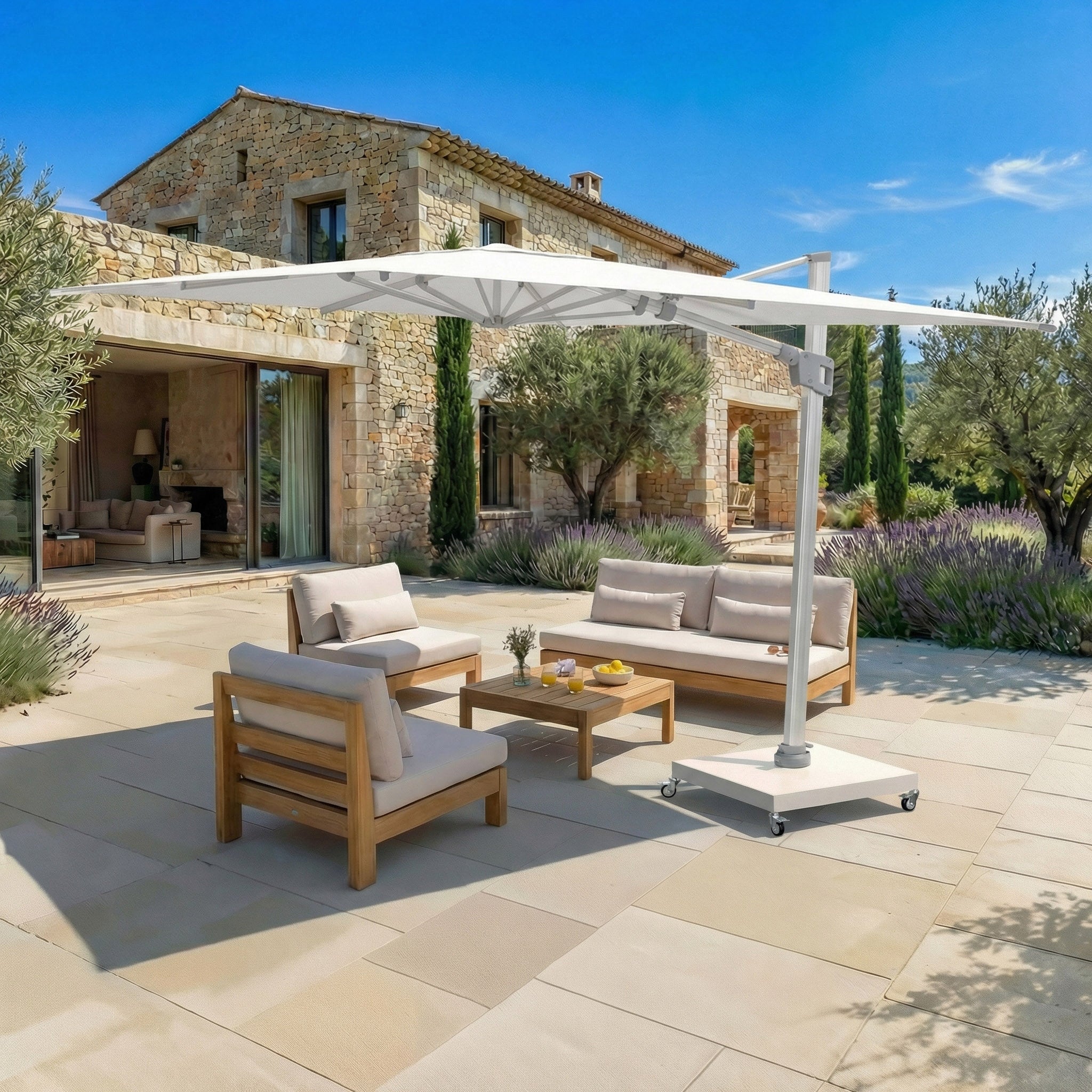 Elyra professional offset parasol (3×3 m)