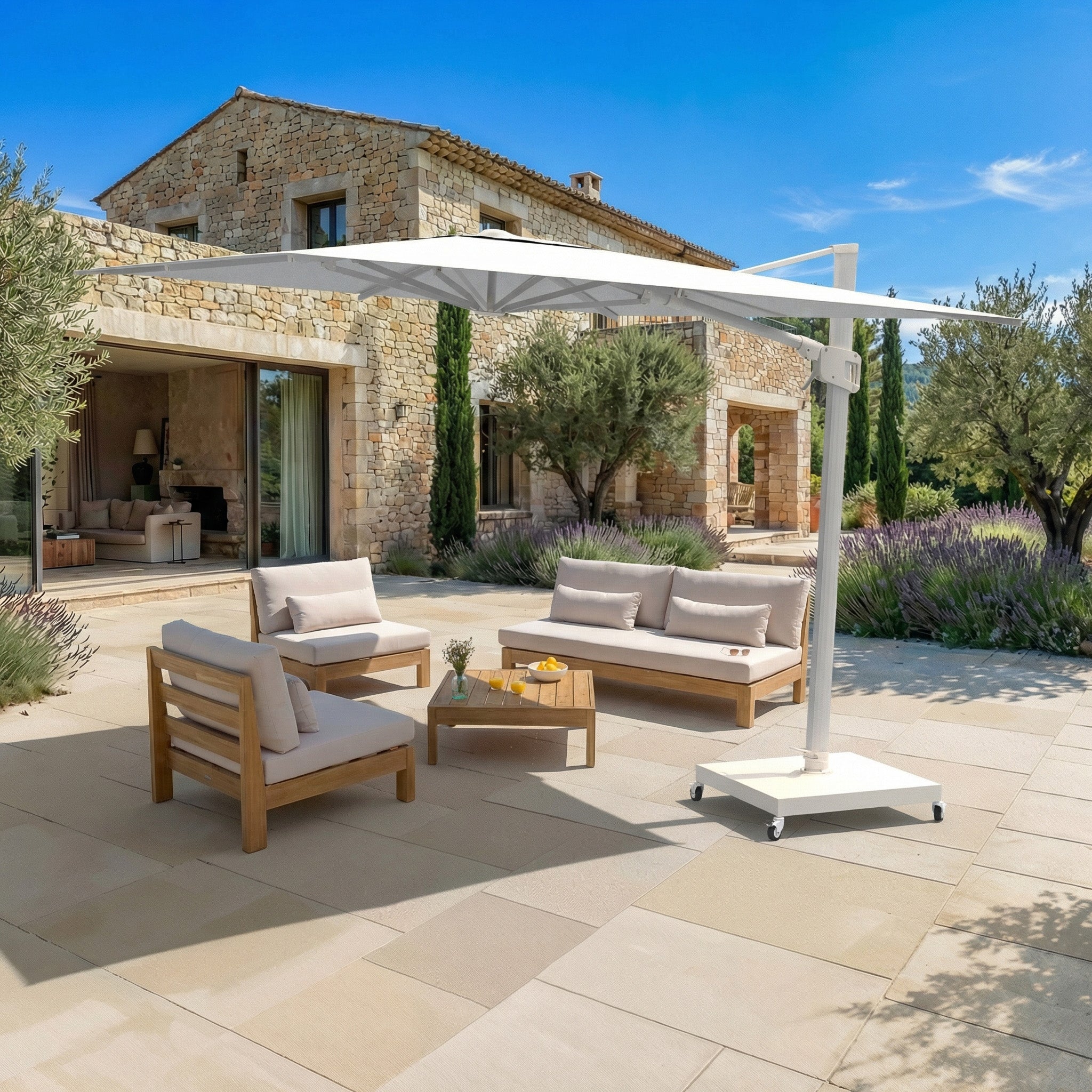 Elyra professional offset parasol (3×3 m)