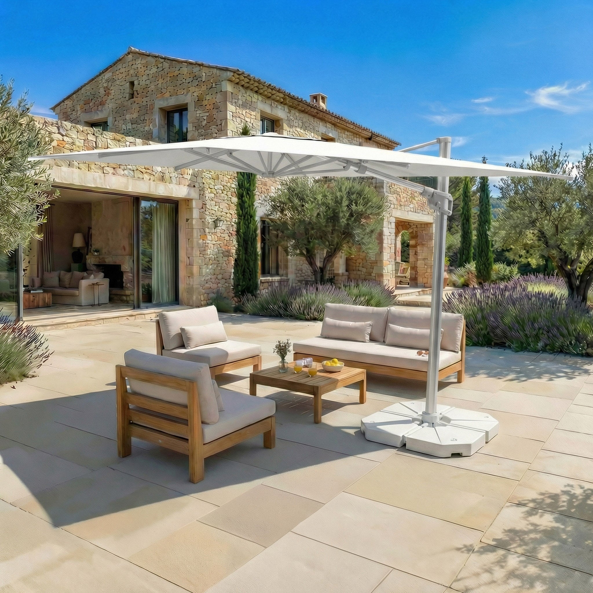 Elyra professional offset parasol (3×3 m)