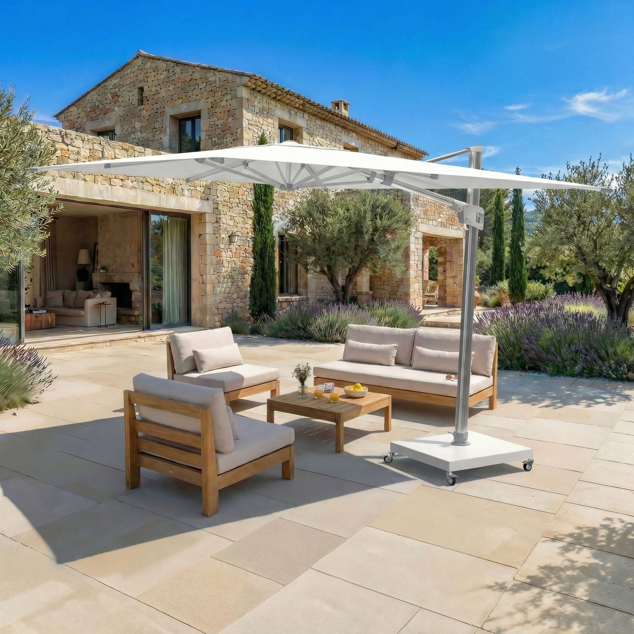 Elyra professional offset parasol (3×4 m)