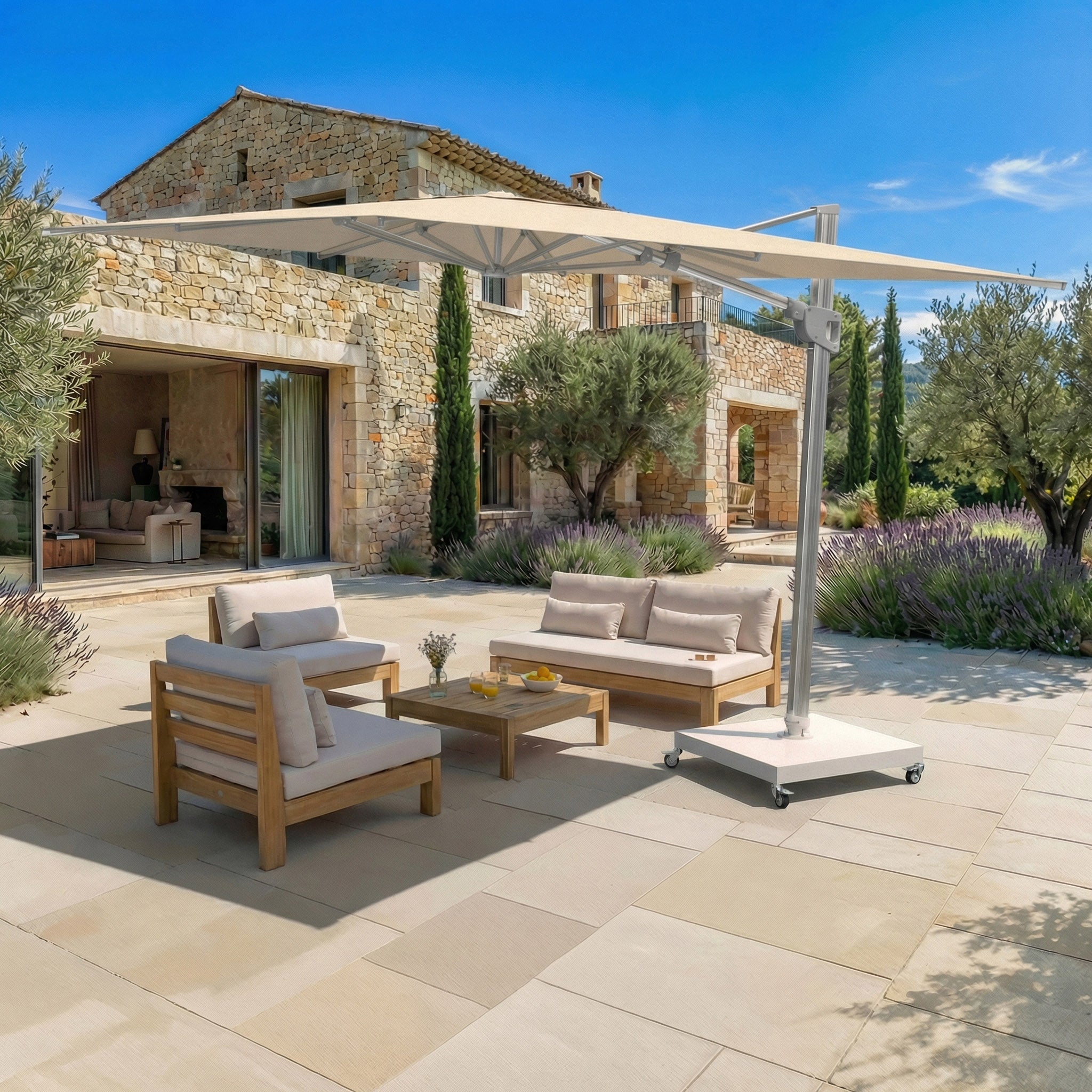 Elyra professional offset parasol (3×4 m)