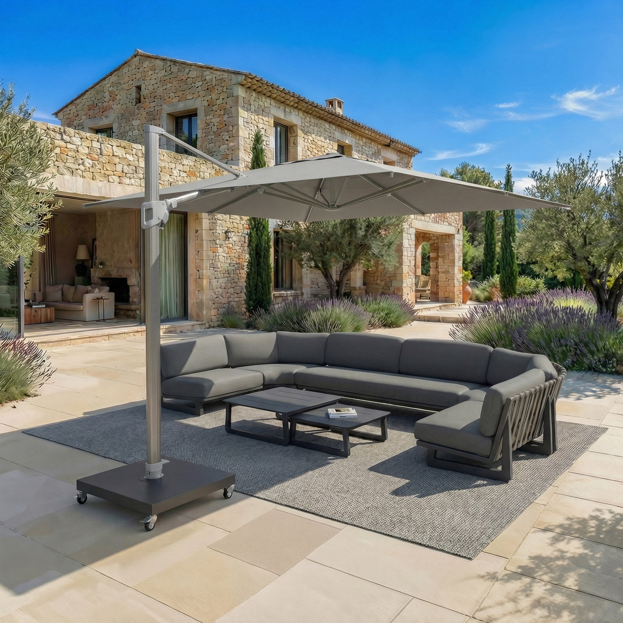 Elyra professional offset parasol (3×4 m)