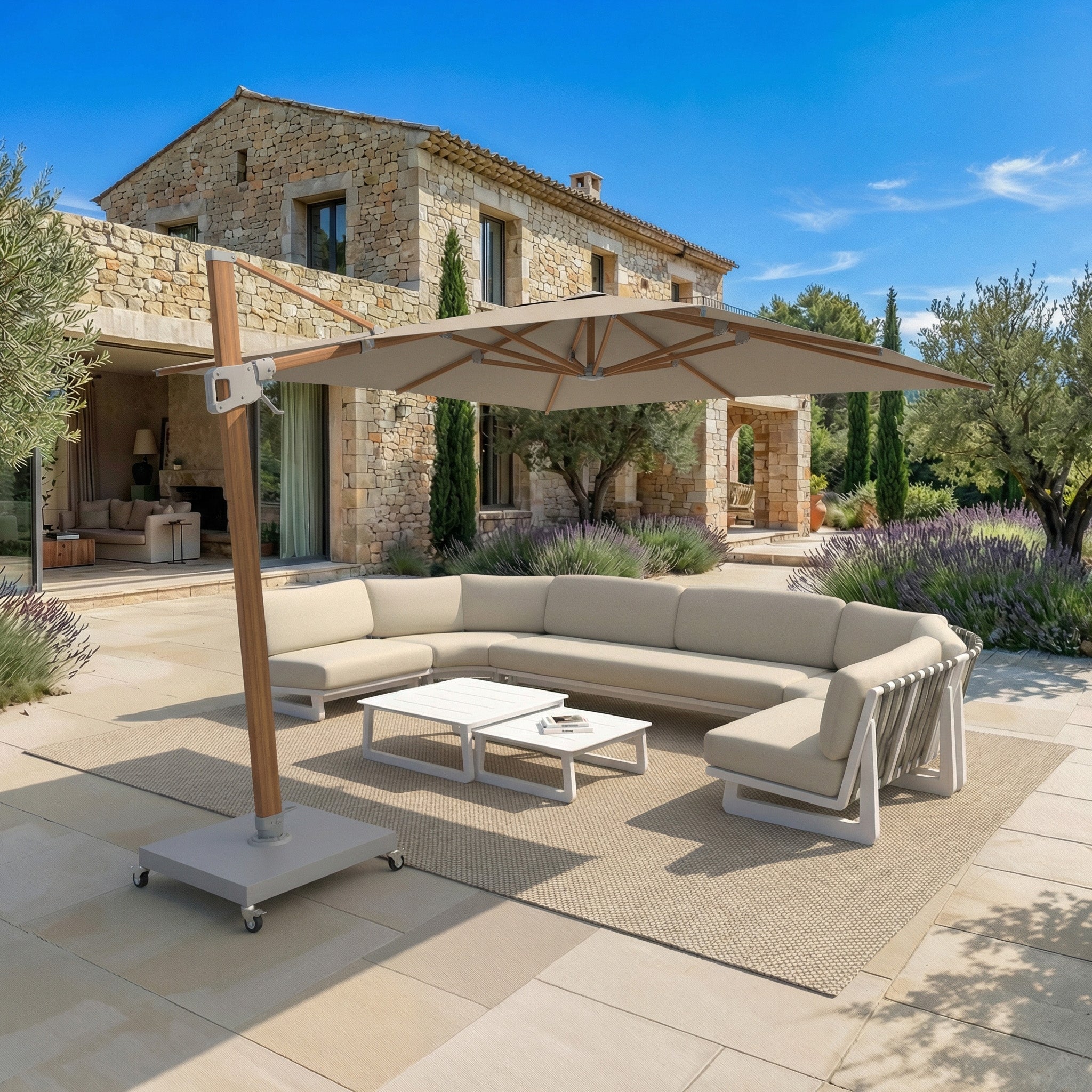 Elyra professional offset parasol (3×4 m)