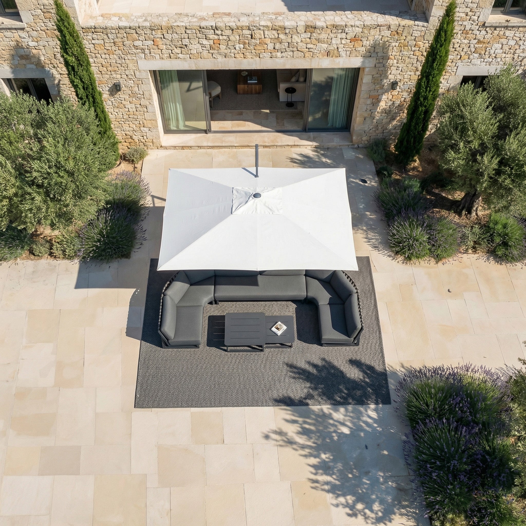 Elyra professional offset parasol (3×4 m)