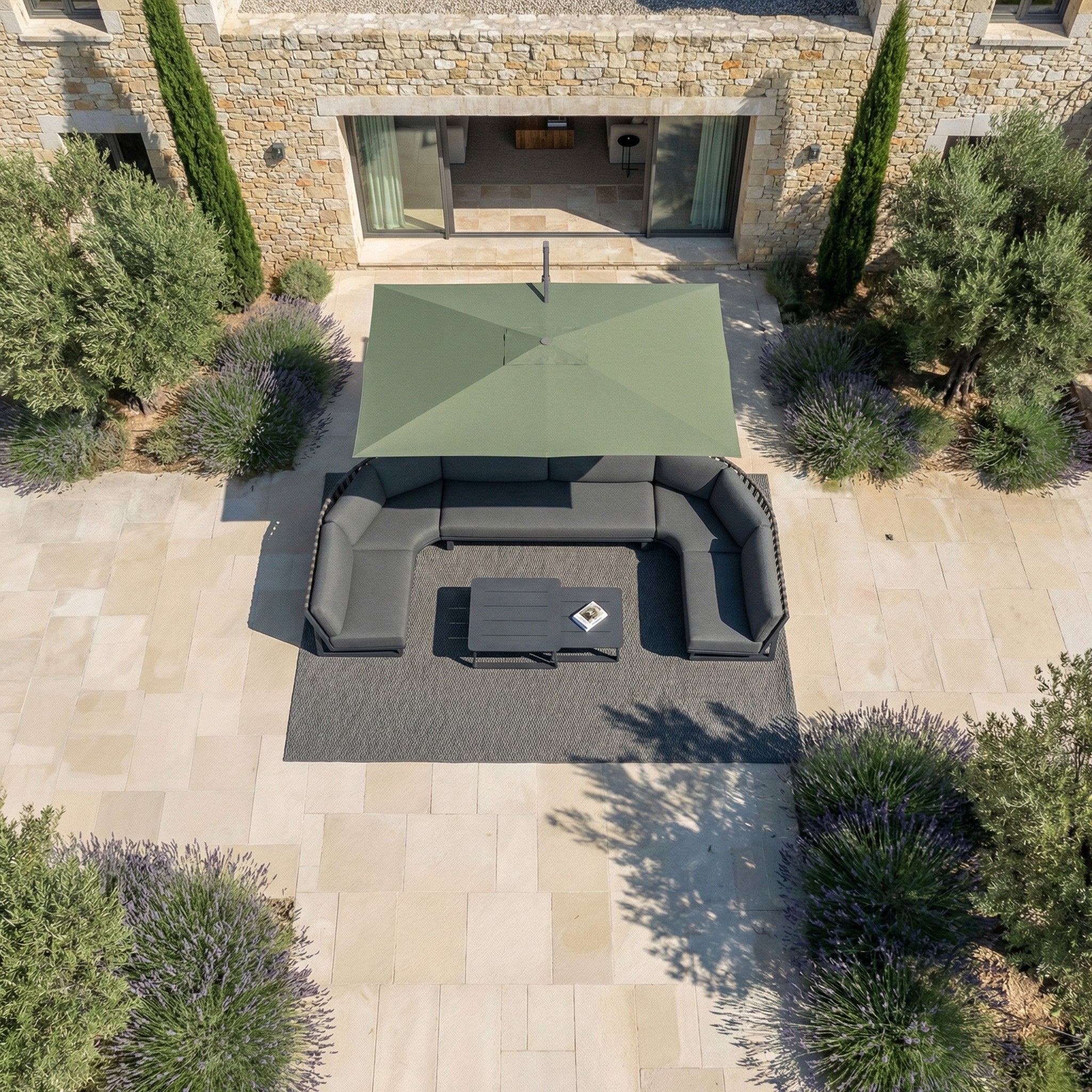 Elyra professional offset parasol (3×4 m)