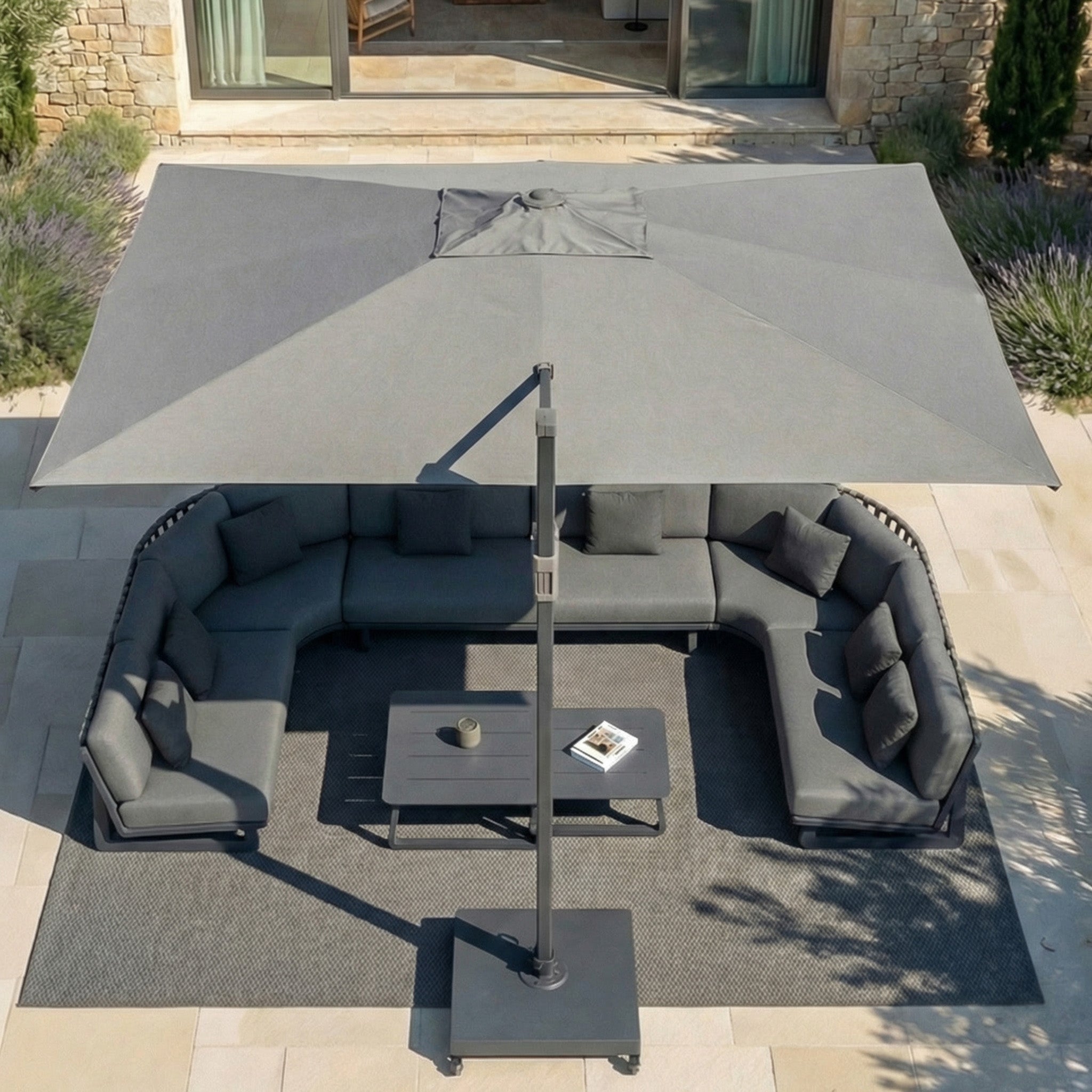 Elyra professional offset parasol (3×4 m)