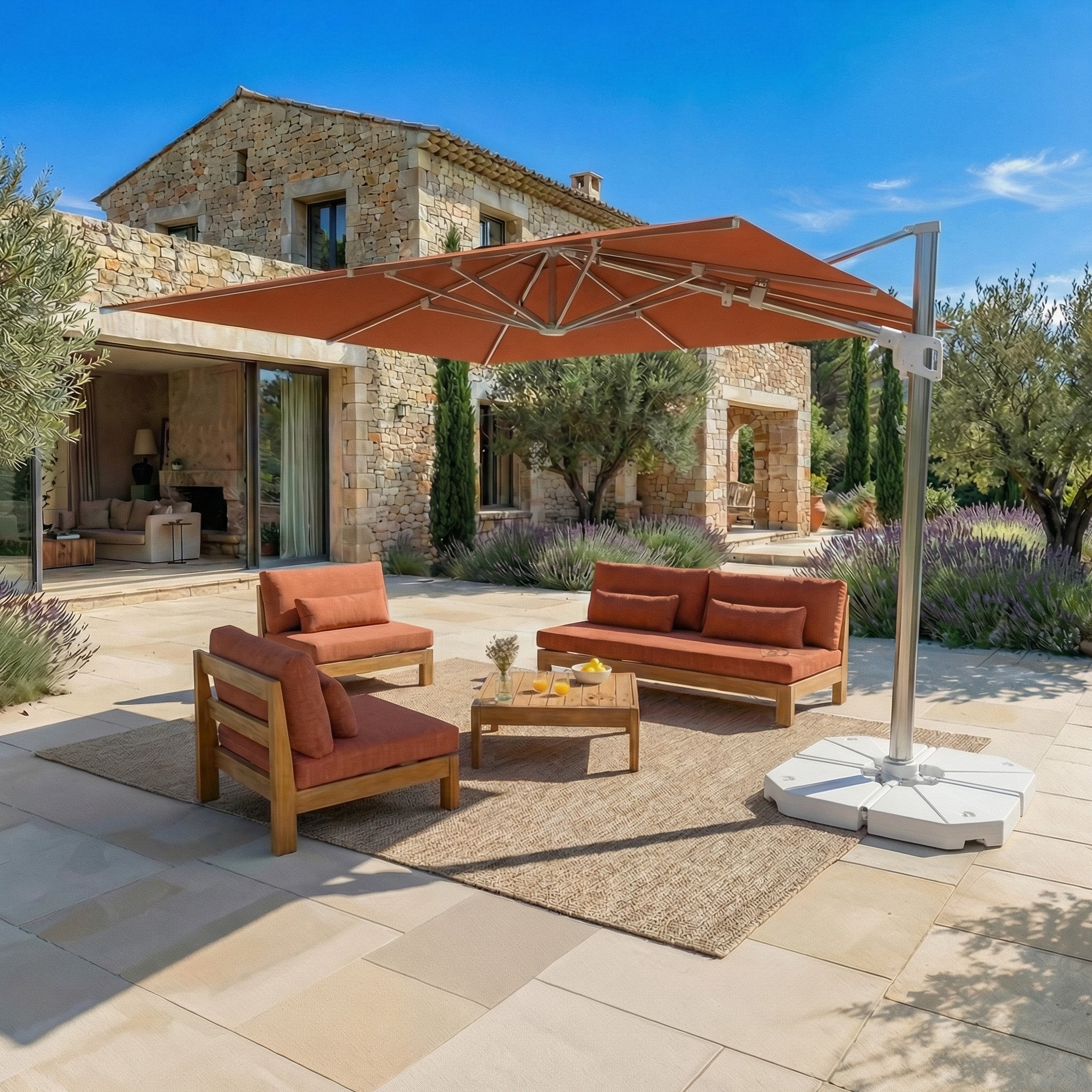 Elyra professional offset parasol (3×4 m)