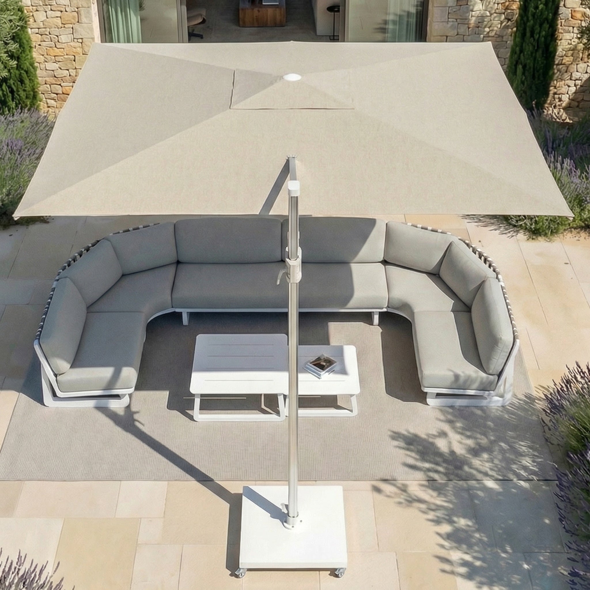 Elyra professional offset parasol (3×4 m)