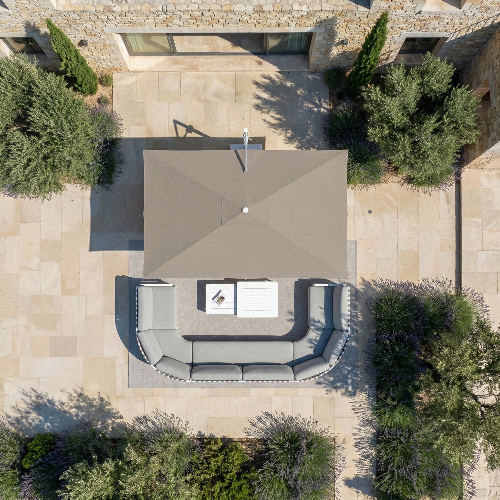 Elyra professional offset parasol (3×4 m)