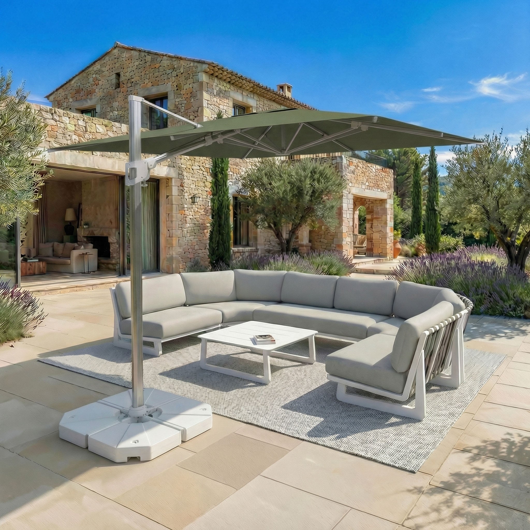 Elyra professional offset parasol (3×4 m)