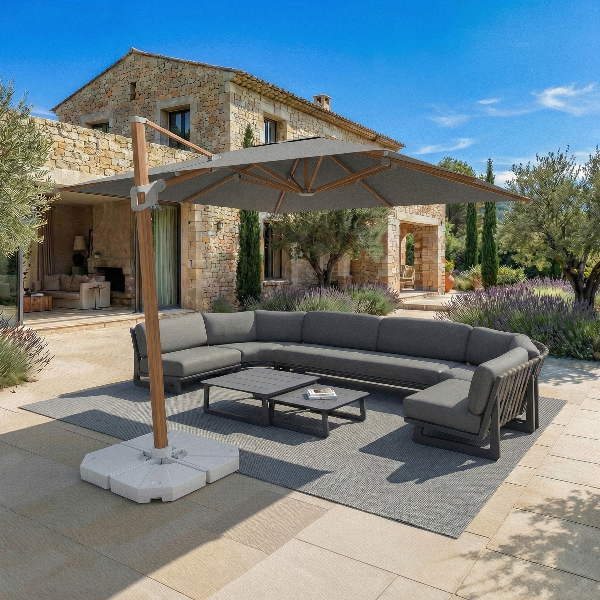 Elyra professional offset parasol (3×4 m)