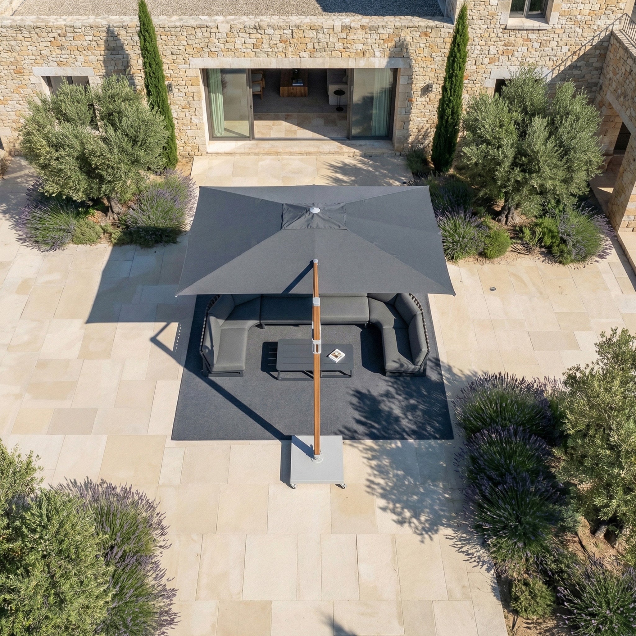 Elyra professional offset parasol (3×4 m)