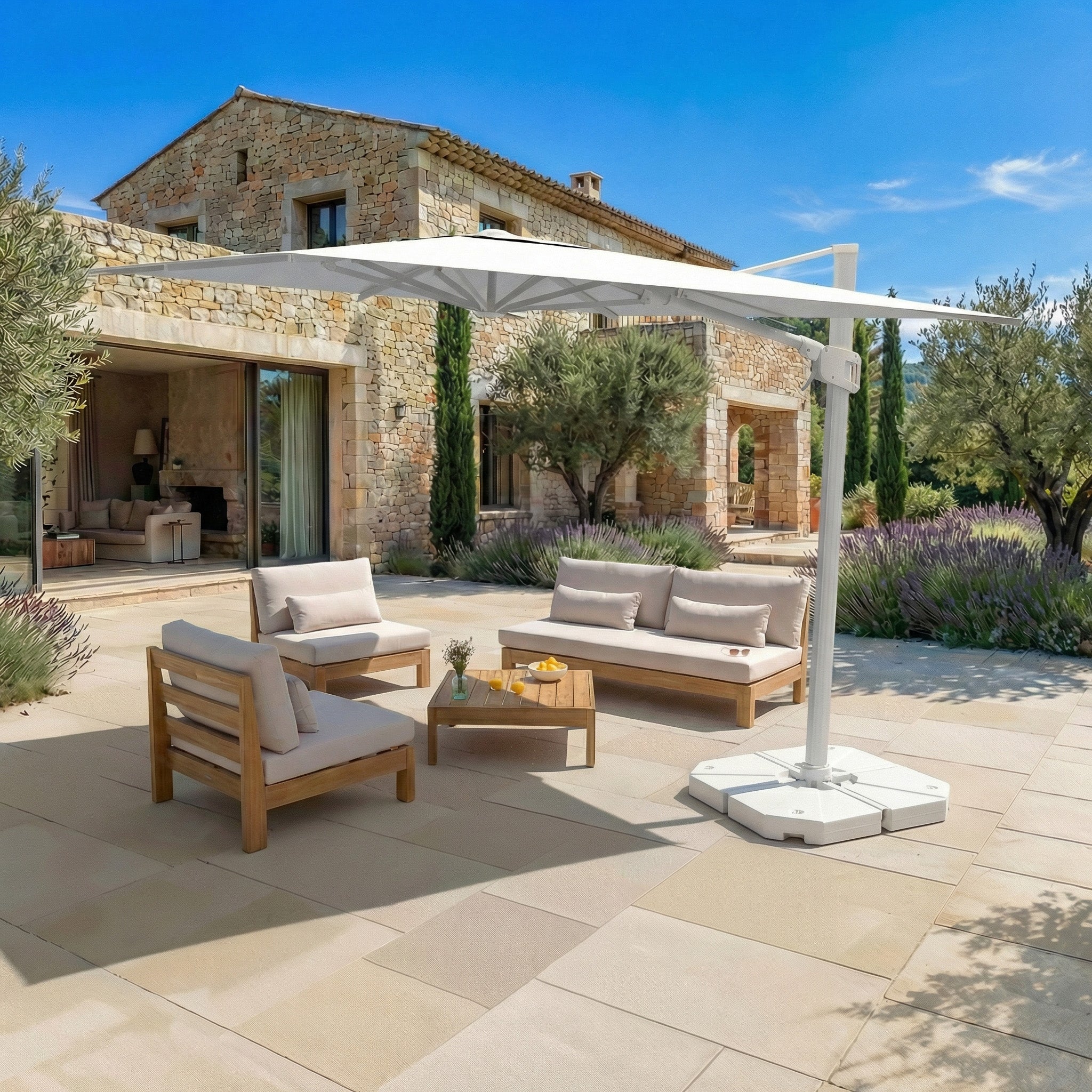 Elyra professional offset parasol (3×4 m)