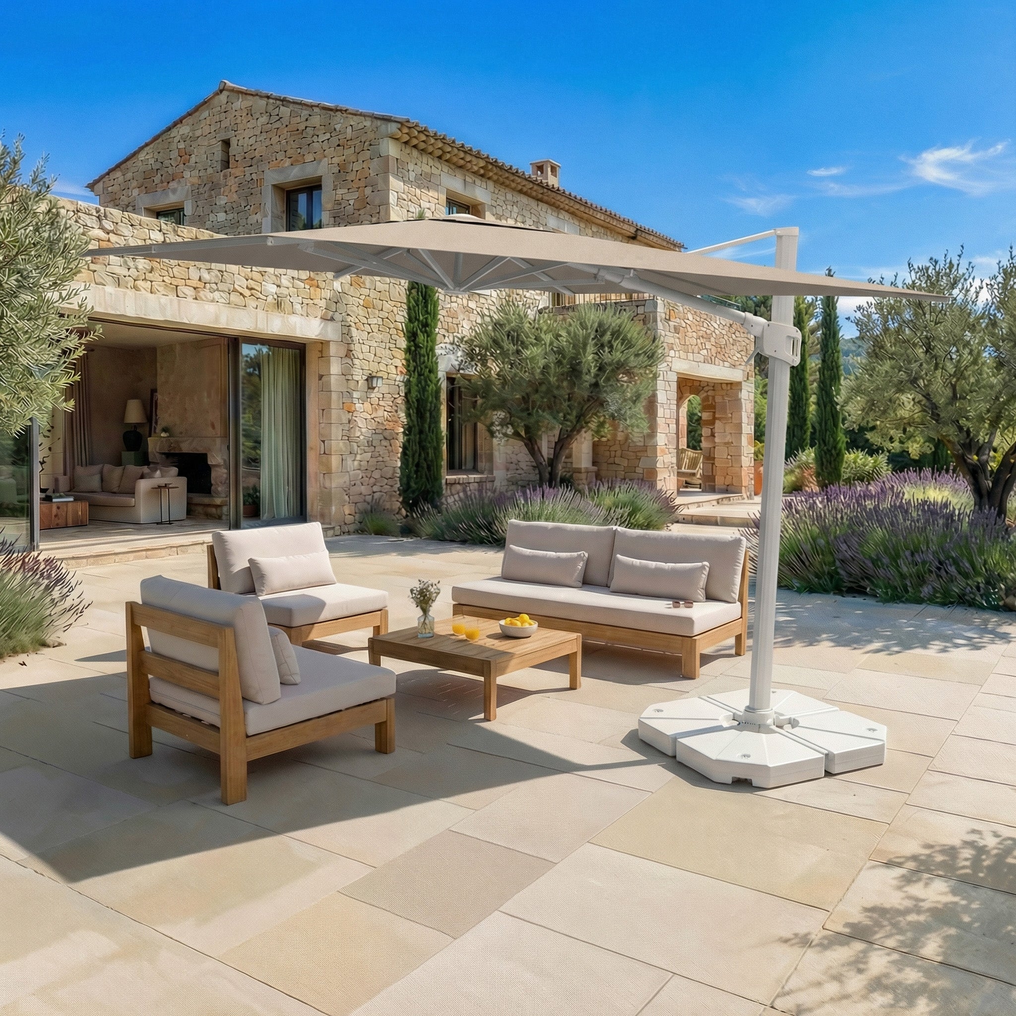 Elyra professional offset parasol (3×4 m)