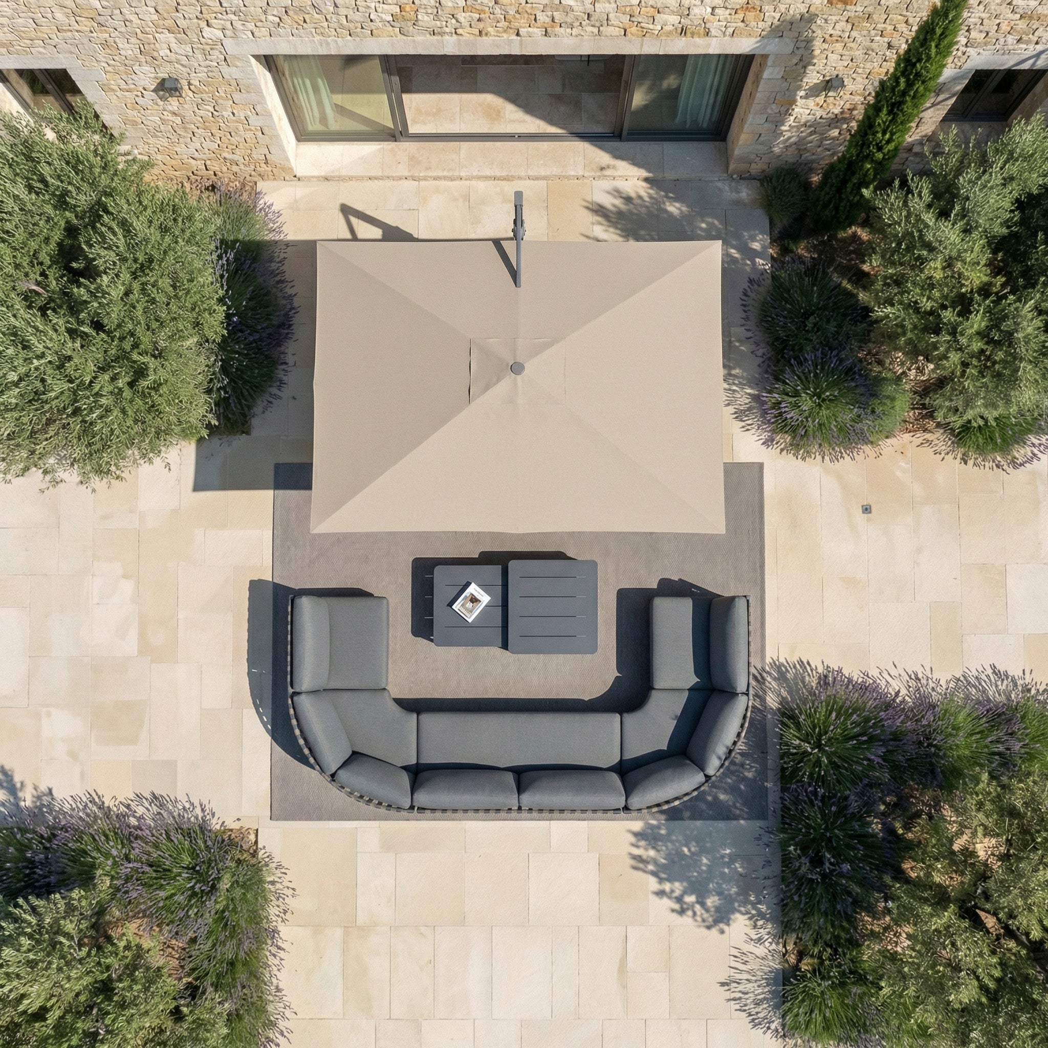 Elyra professional offset parasol (3×4 m)