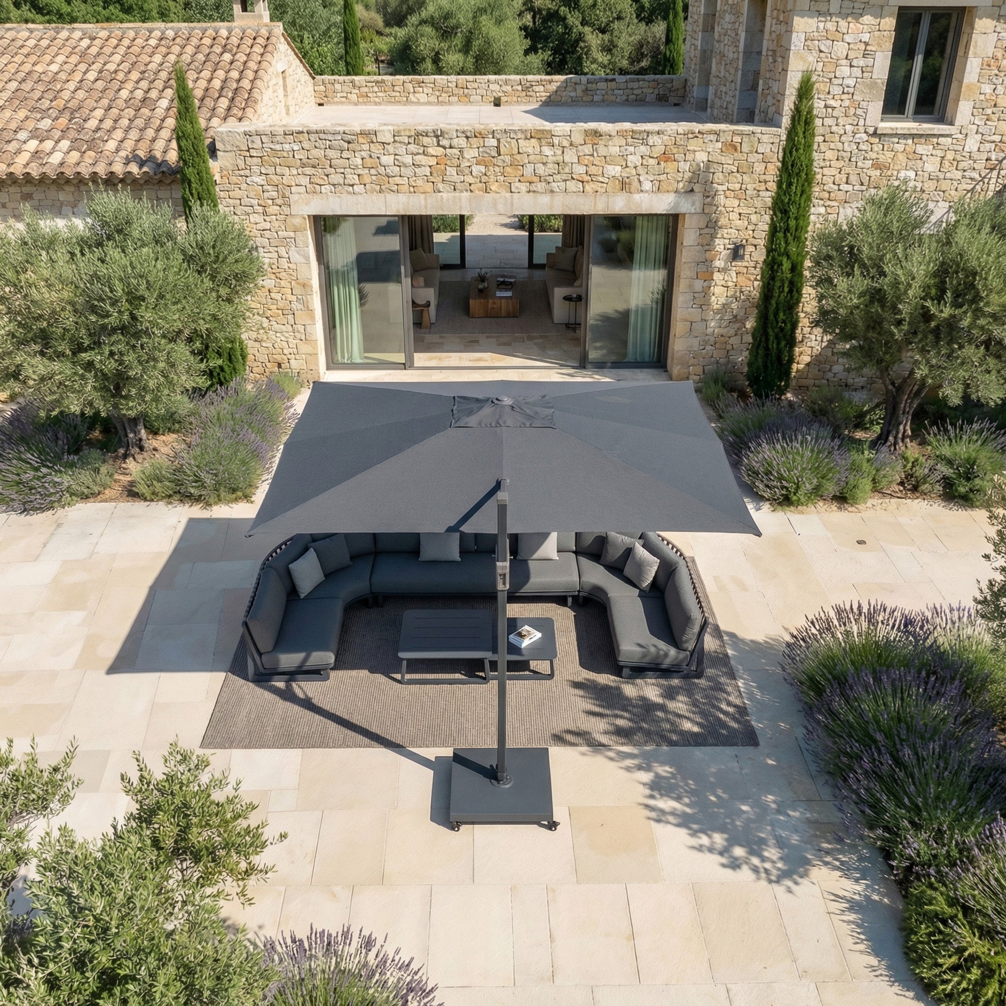 Elyra professional offset parasol (3×4 m)