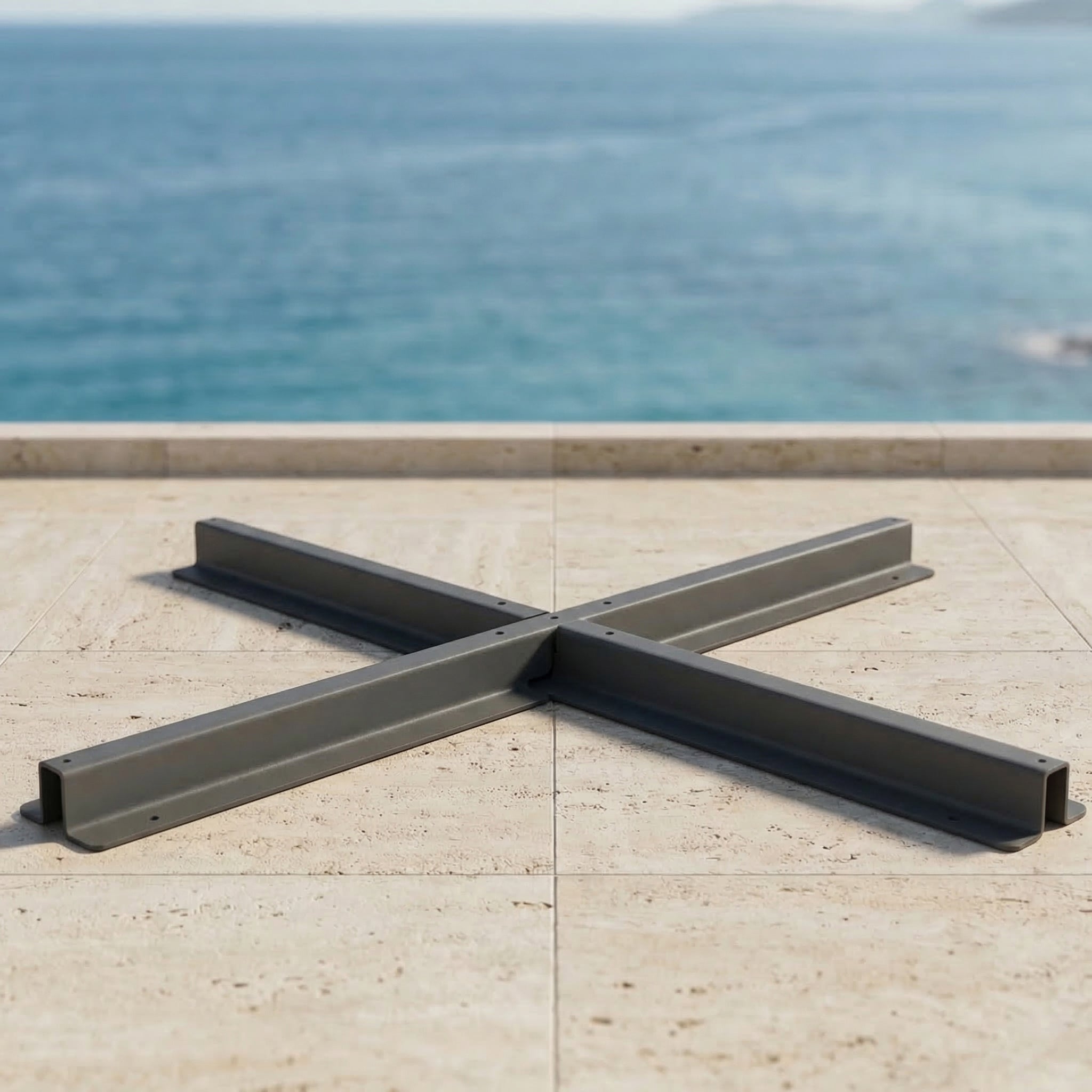 Pied en croix pour parasol Elyra