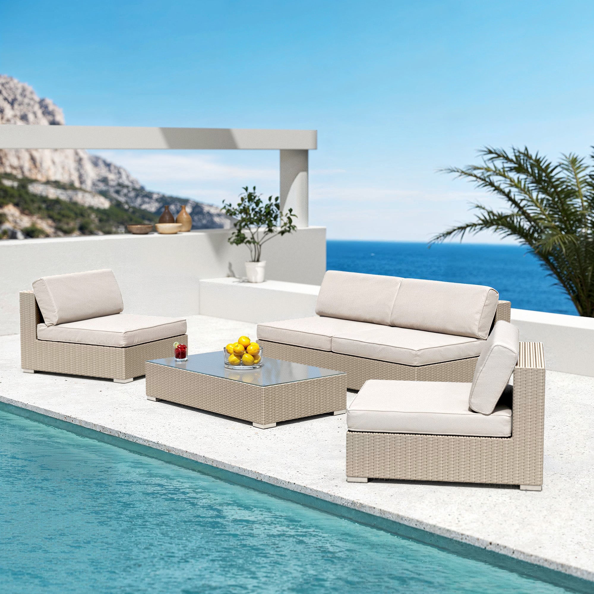 Palma rectangular garden coffee table