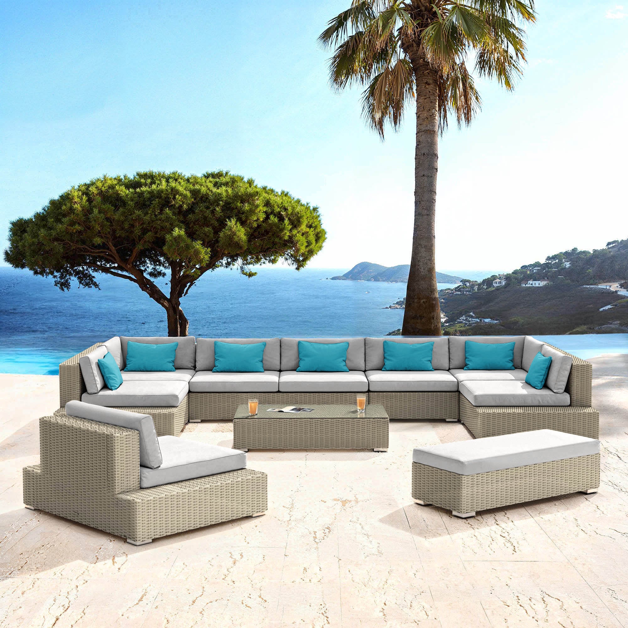 Conjunto de jardim Palma - 9 lugares