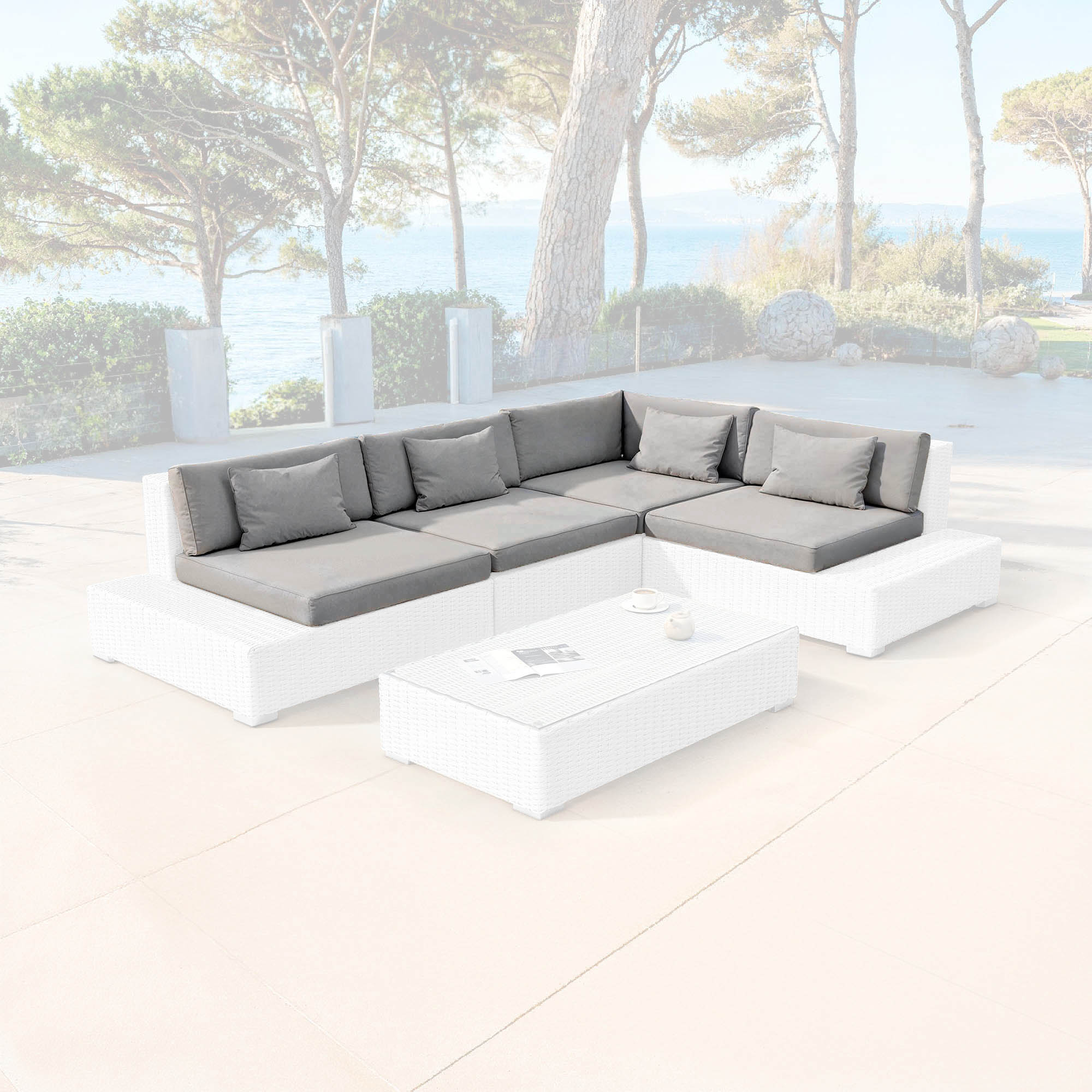 Housses de coussins pour salon de jardin 5 places Palma