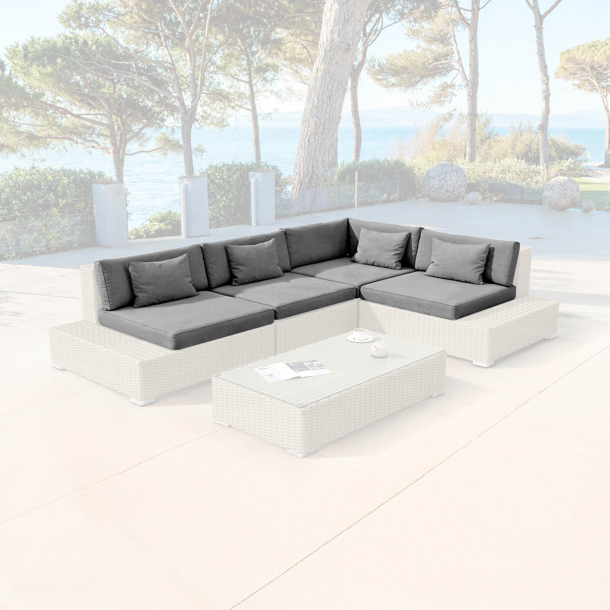 Cushion covers for 5-seater garden lounge Palma