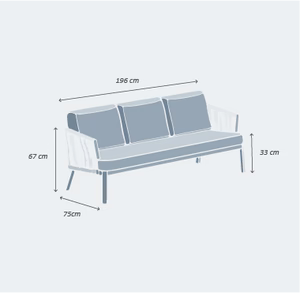 3-Sitzer Garten-Sofa Amalfi (UK)