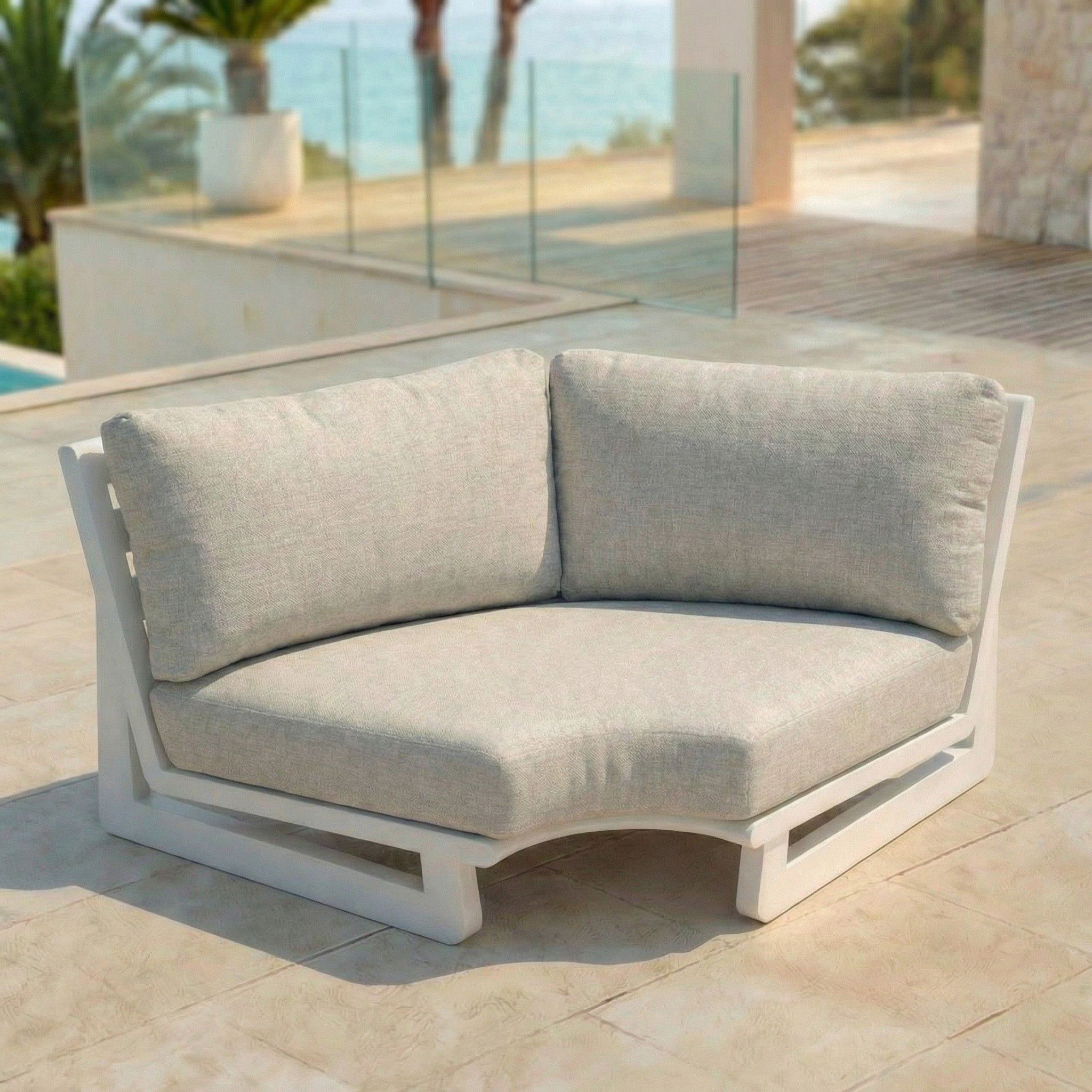 Sofá de canto de jardim Long Beach