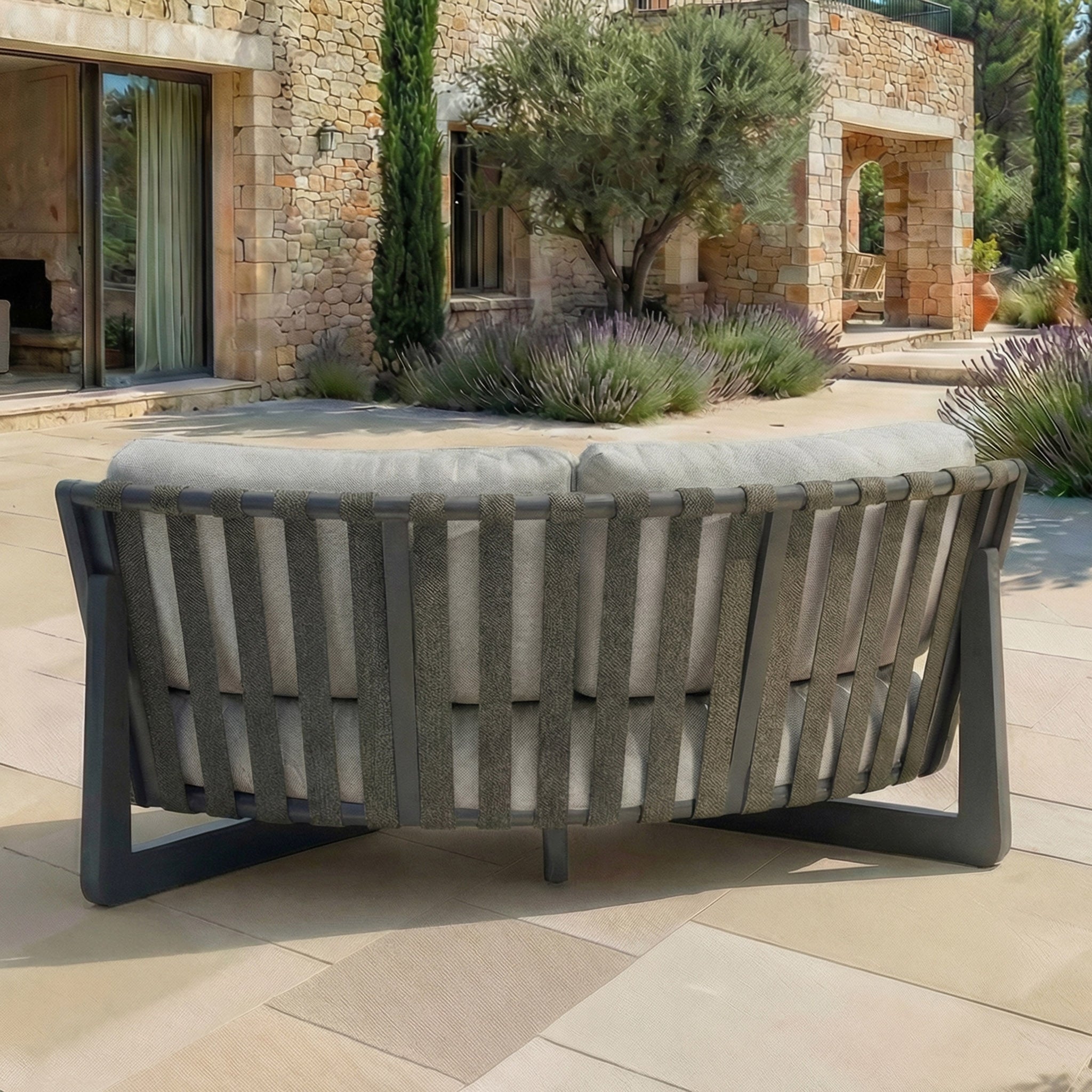 Sofá de canto de jardim Long Beach