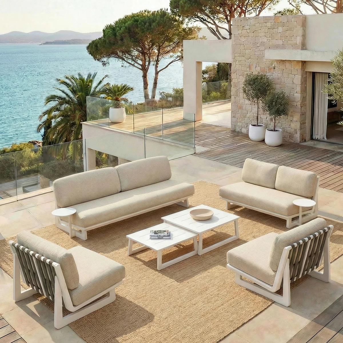 Long Beach garden sofa set - 7 seats (UK)