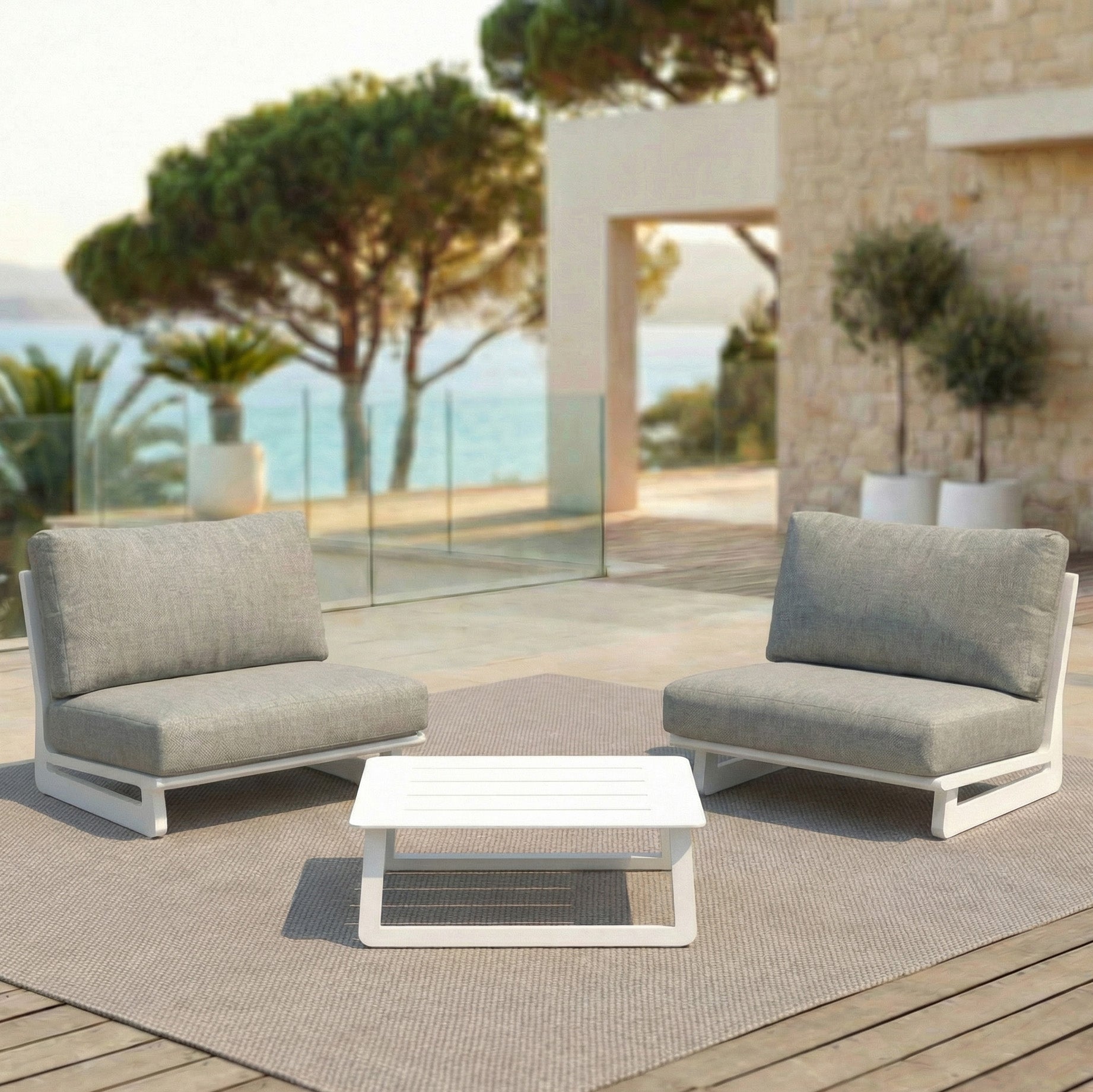 Salotto da giardino Long Beach - 2 posti