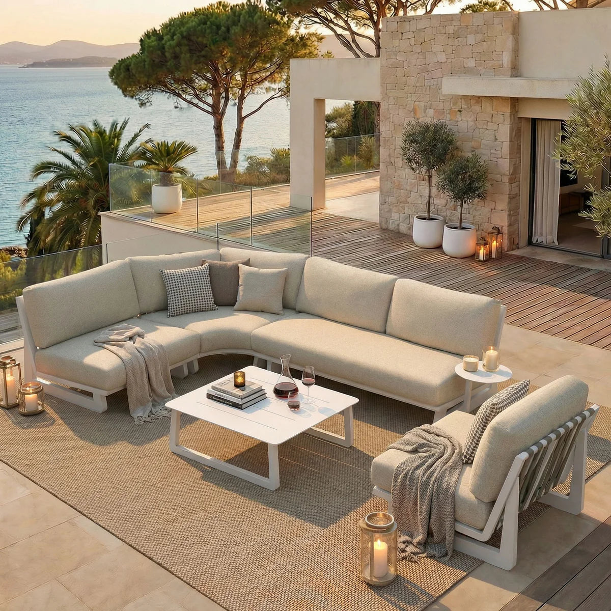 Long Beach Corner Garden Lounge set - 5 seats (UK V2)