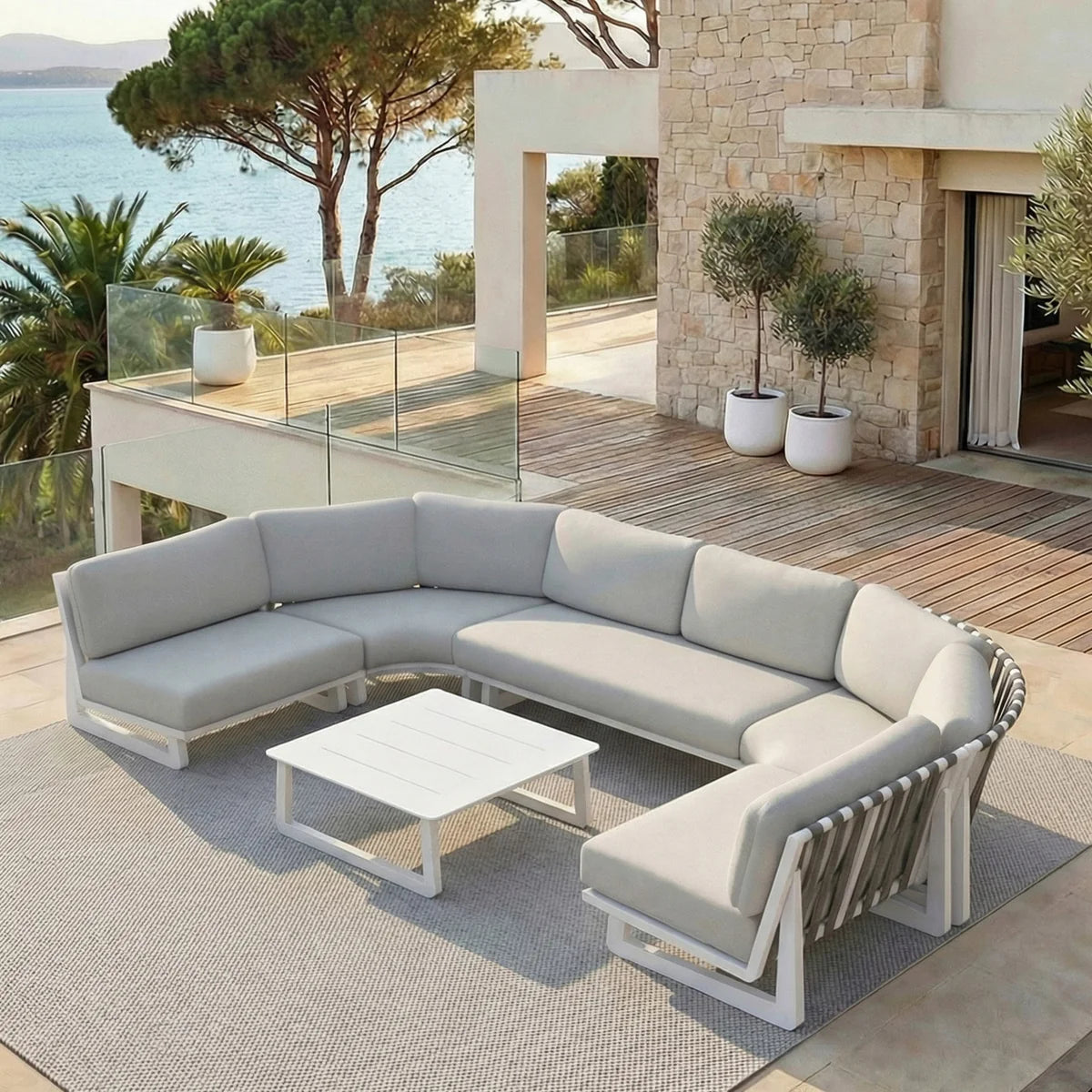 Eck-Gartenlounge Long Beach – 6 Plätze (UK)