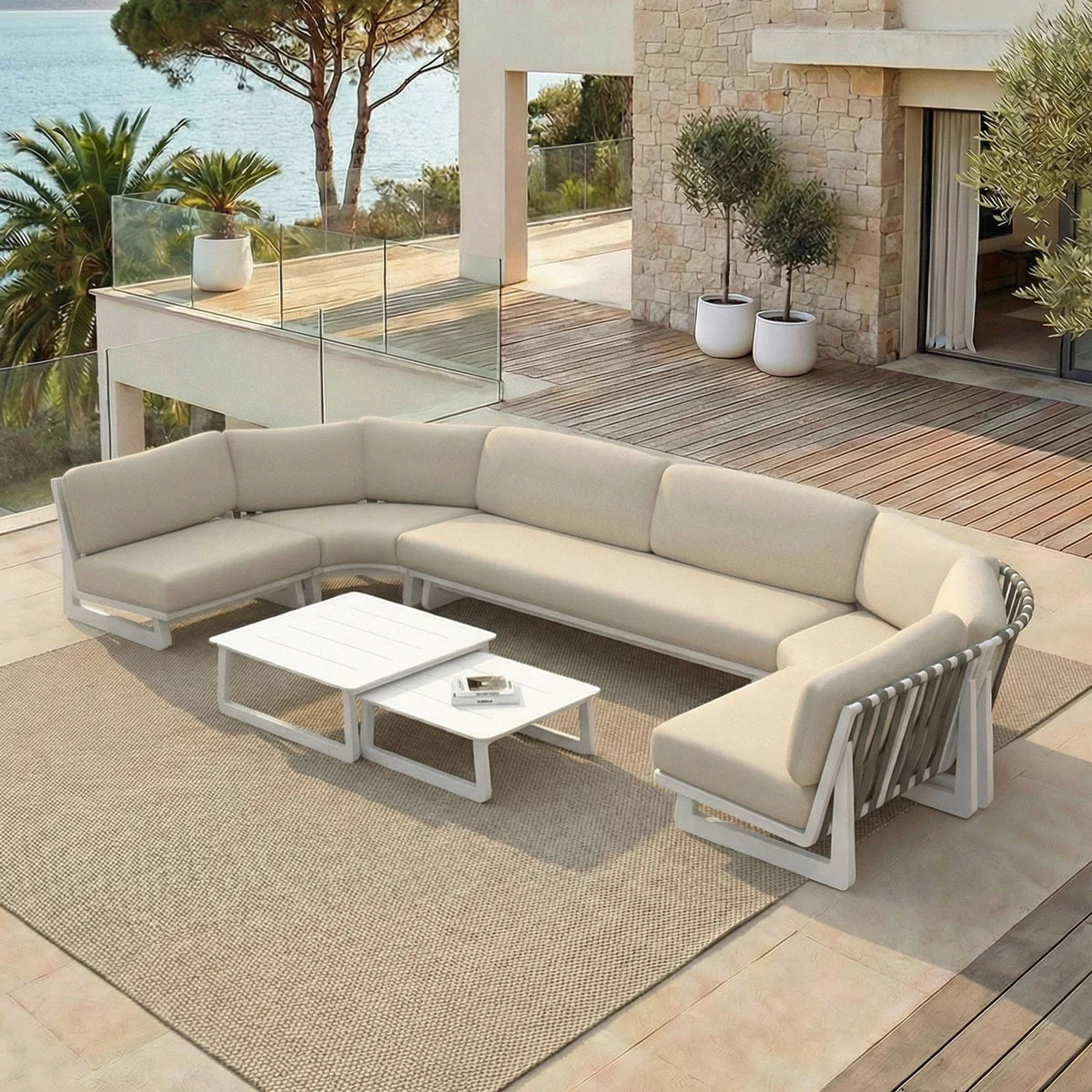 Long Beach Corner Garden Lounge set - 7 seats (UK)