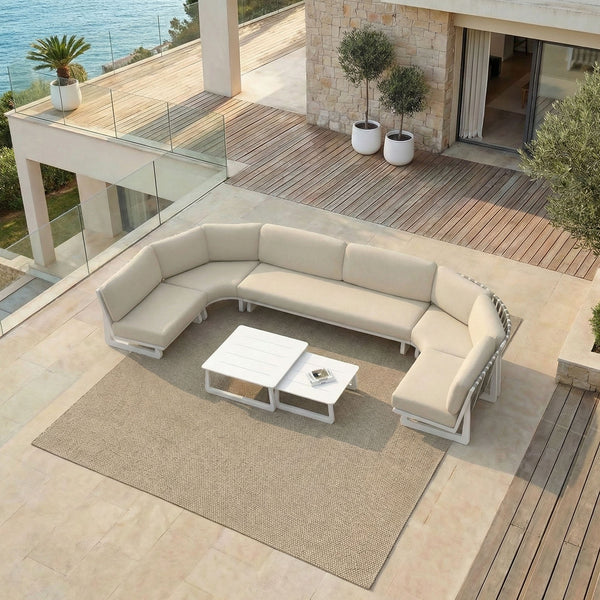 Conjunto de jardín esquinero Long Beach - 7 plazas (UK)