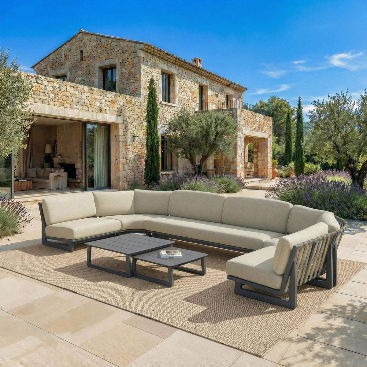 Conjunto de jardín esquinero Long Beach - 7 plazas (UK)