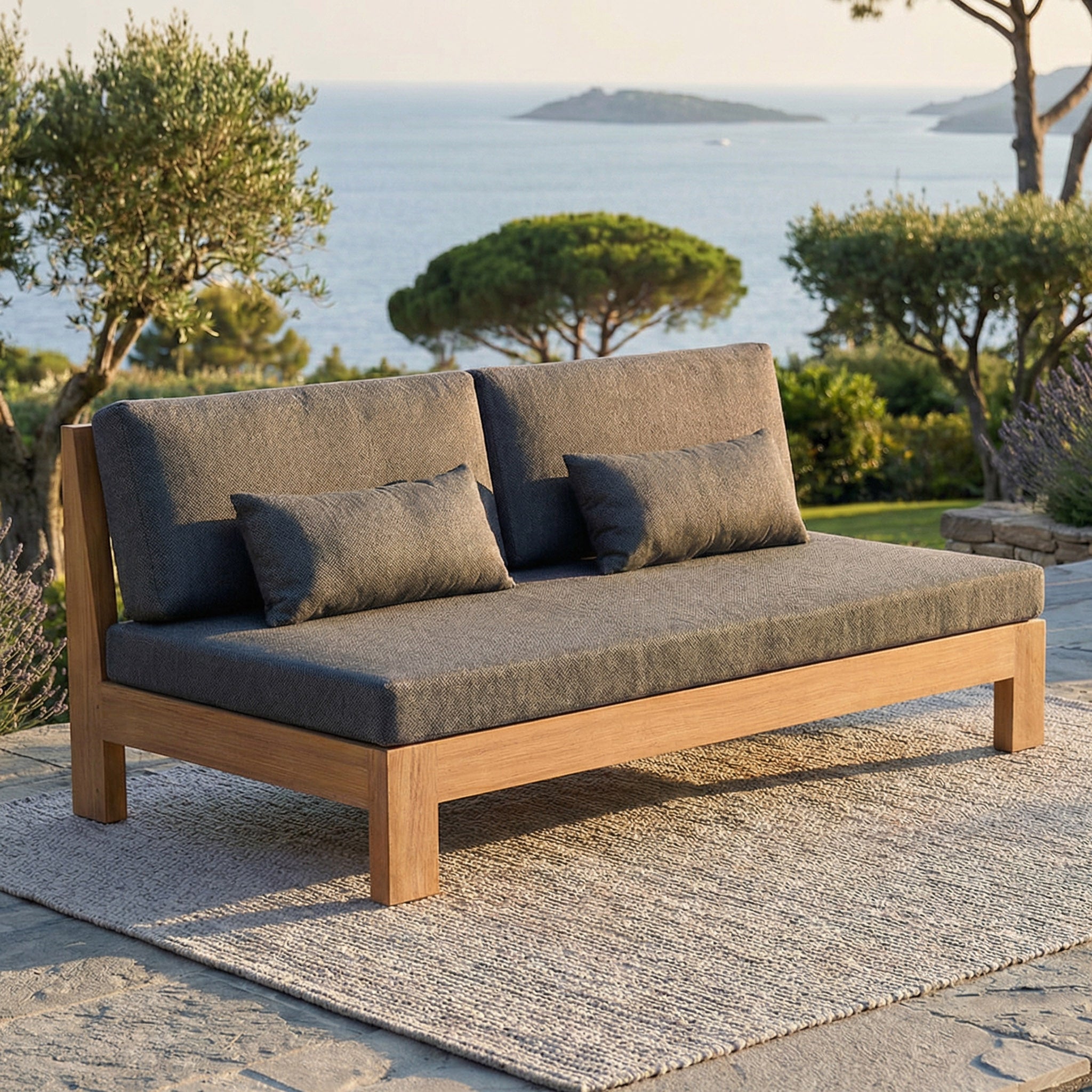 Sofá de jardín Borneo de 3 plazas