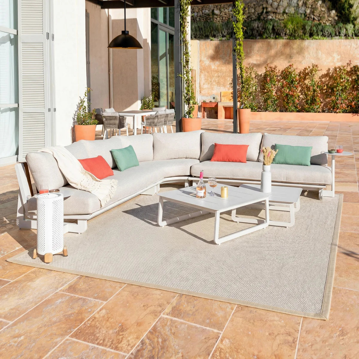 Eck-Gartenlounge Long Beach – 5 Plätze (UK)