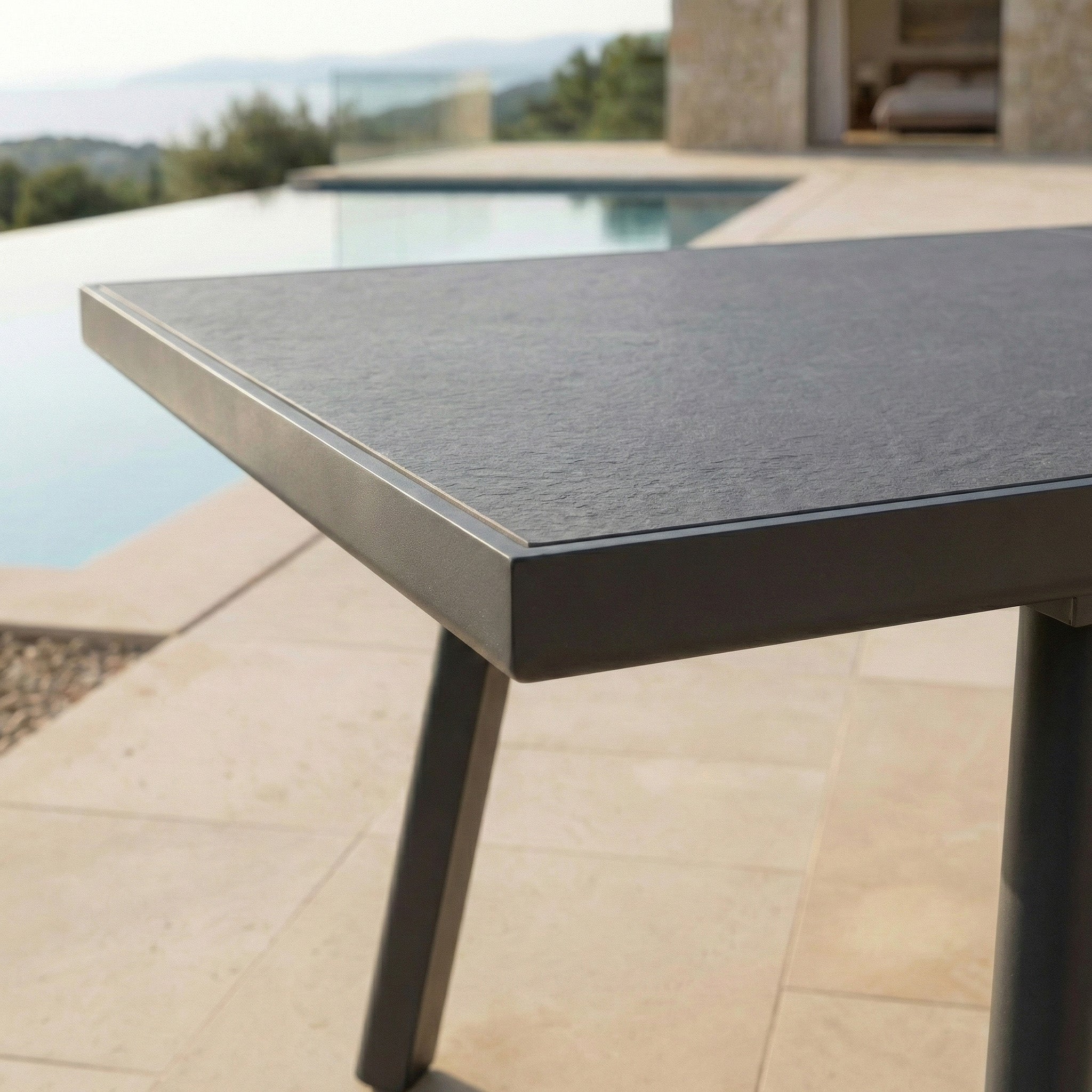 Table de jardin extensible automatique aluminium Amalfi (240/300x96cm)