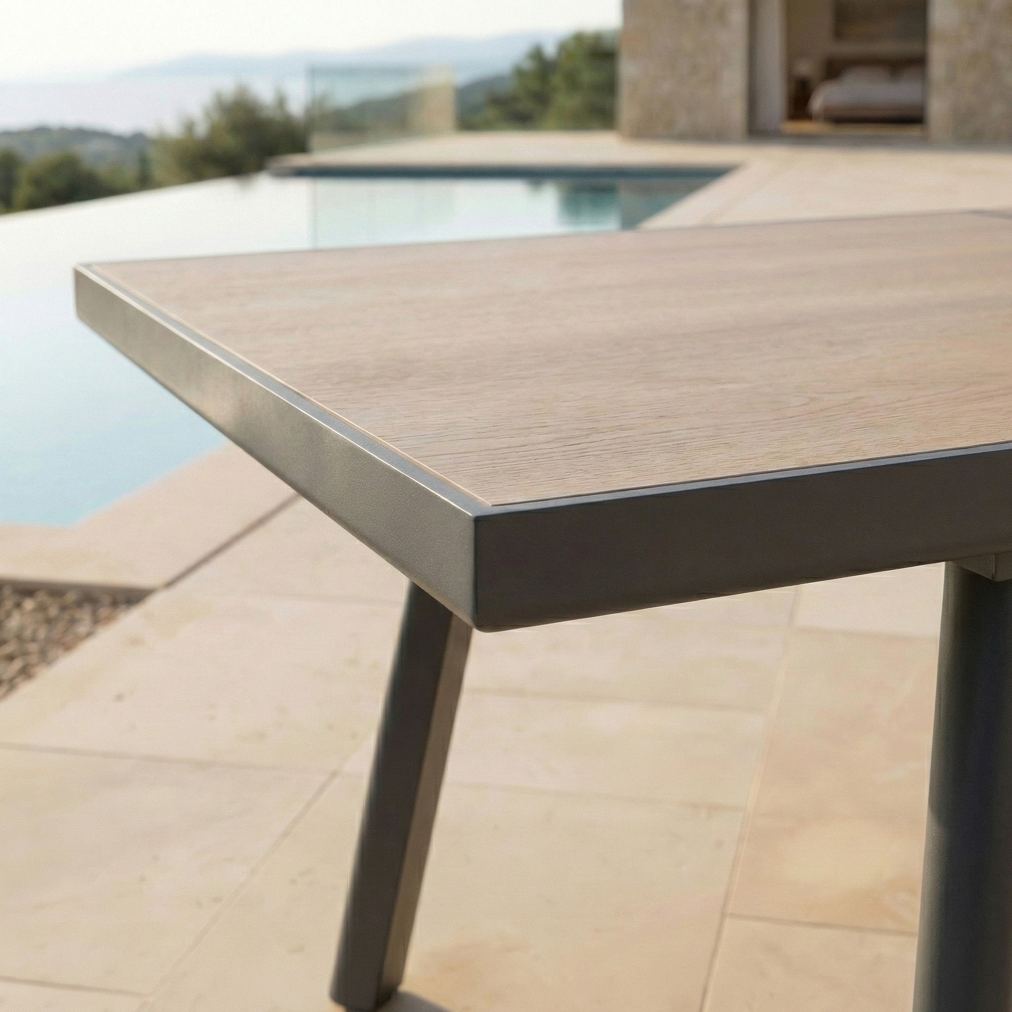 Table de jardin extensible automatique aluminium Amalfi (240/300x96cm)