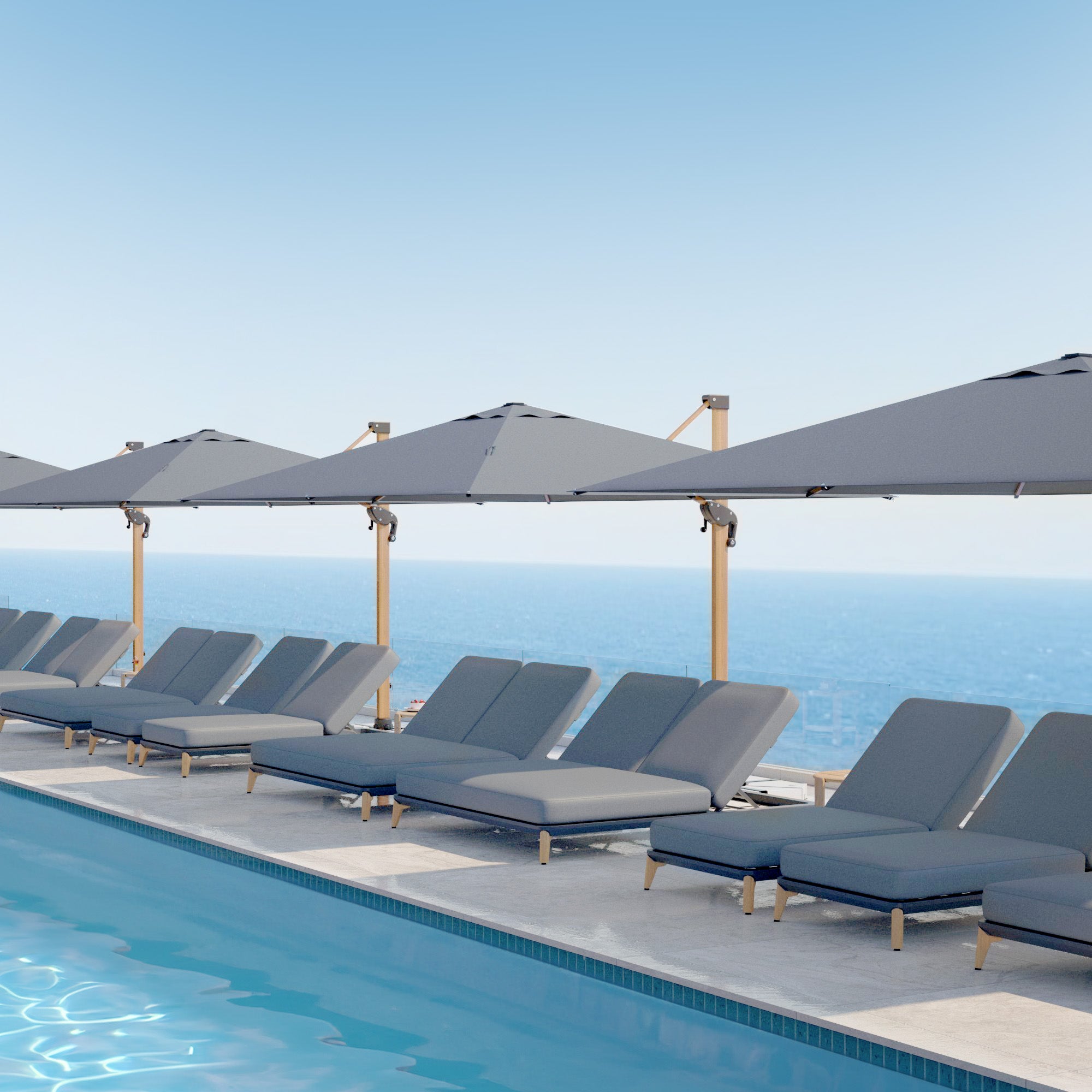 Parasol déporté Yucatan (L4 x 3m)