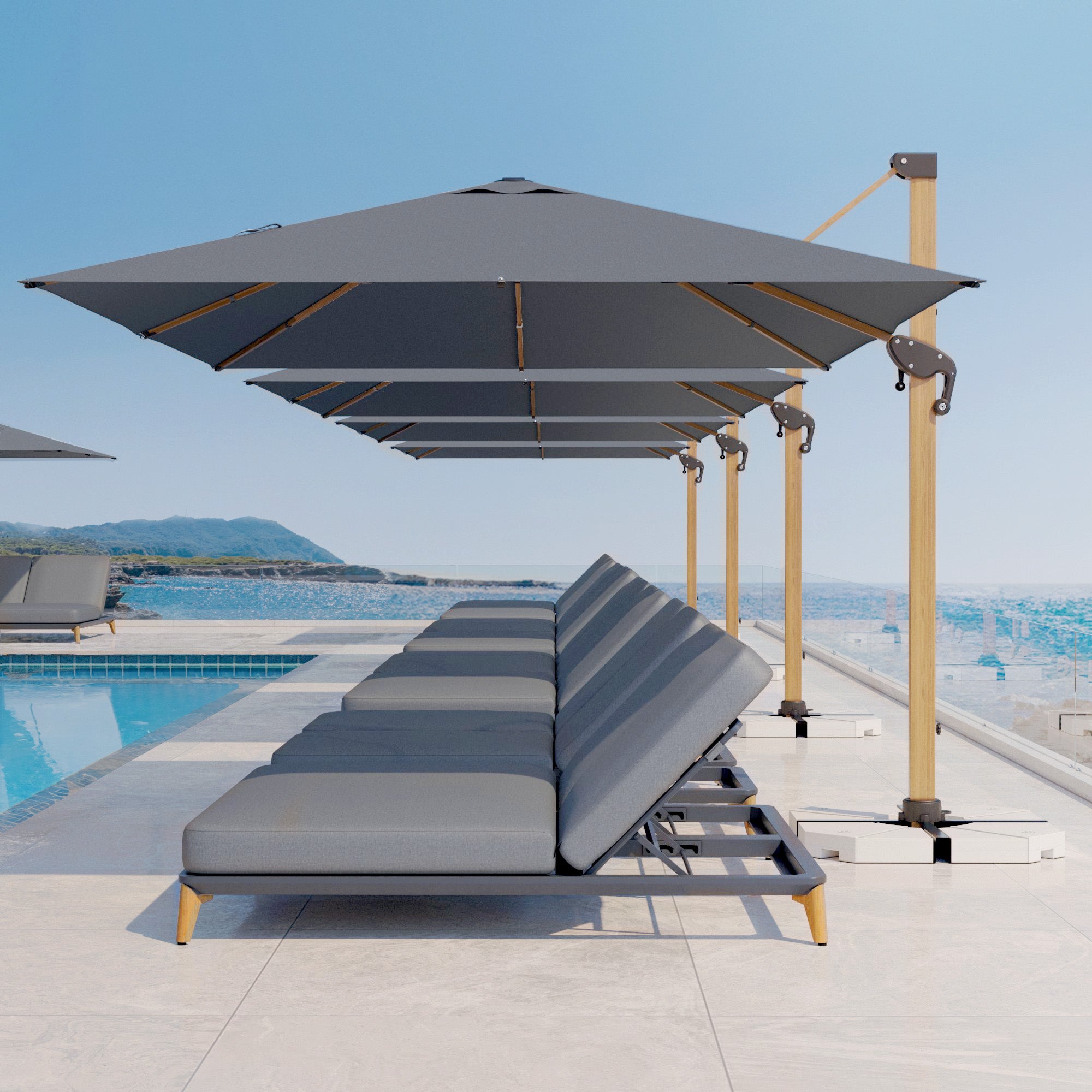 Parasol déporté Yucatan (L4 x 3m)