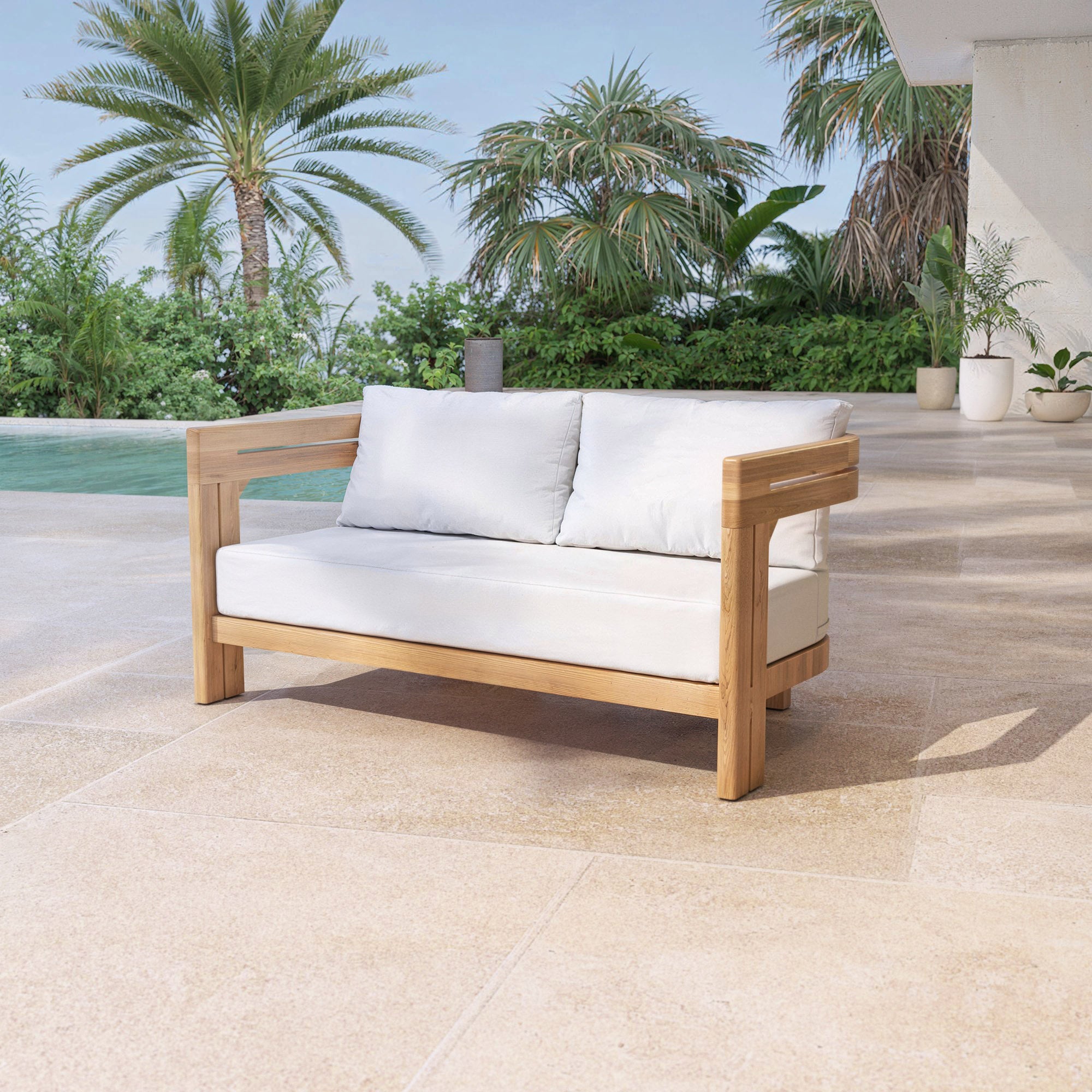 Canapé 2 places en teck Zanzibar