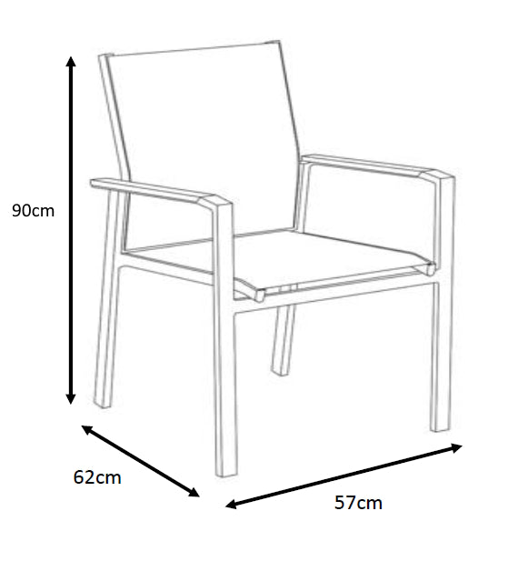Fauteuil de jardin aluminium/bois Bali - Mobellia