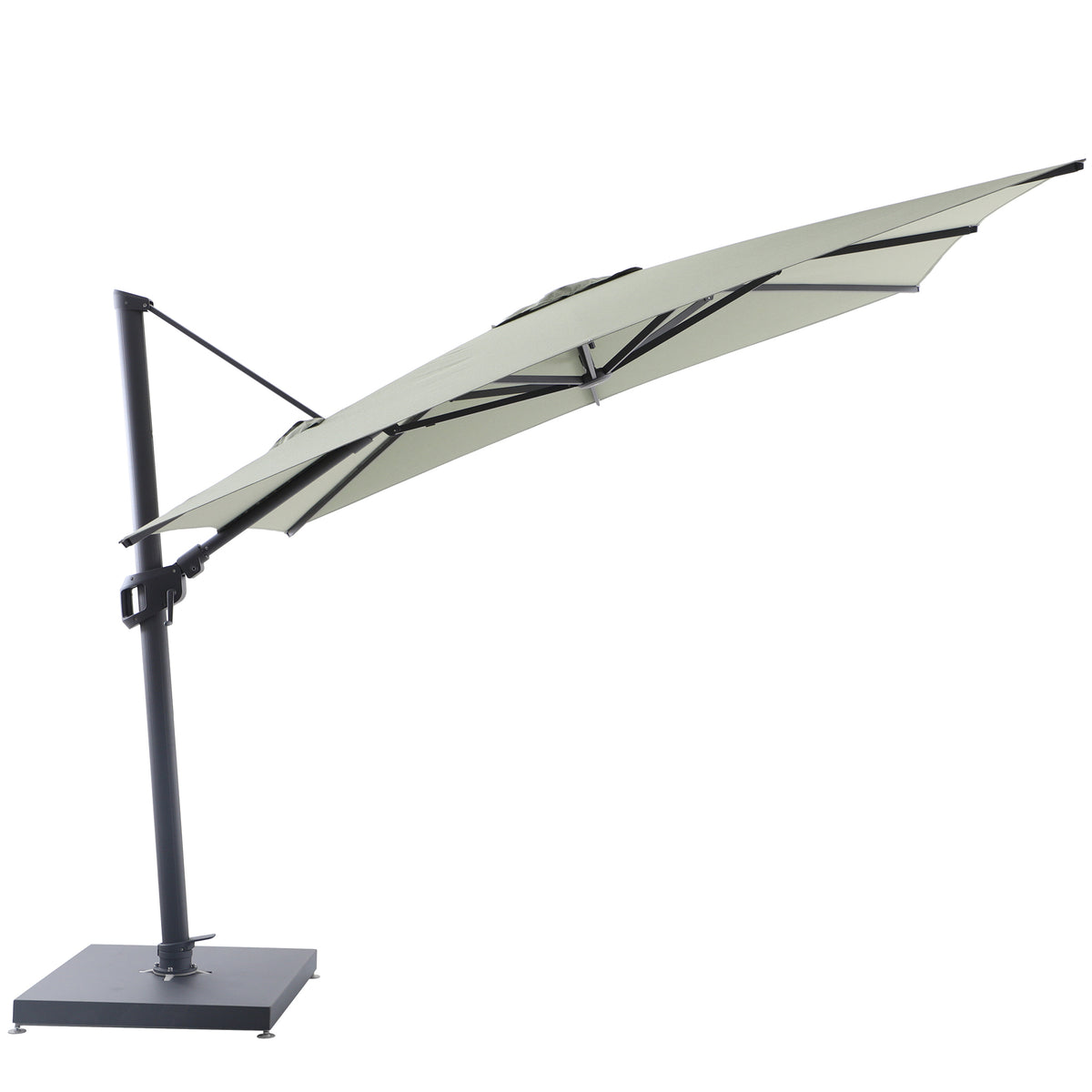 Parasol Déporté Professionnel ELYRA 3 x 3 m – Mât Gris Anthracite